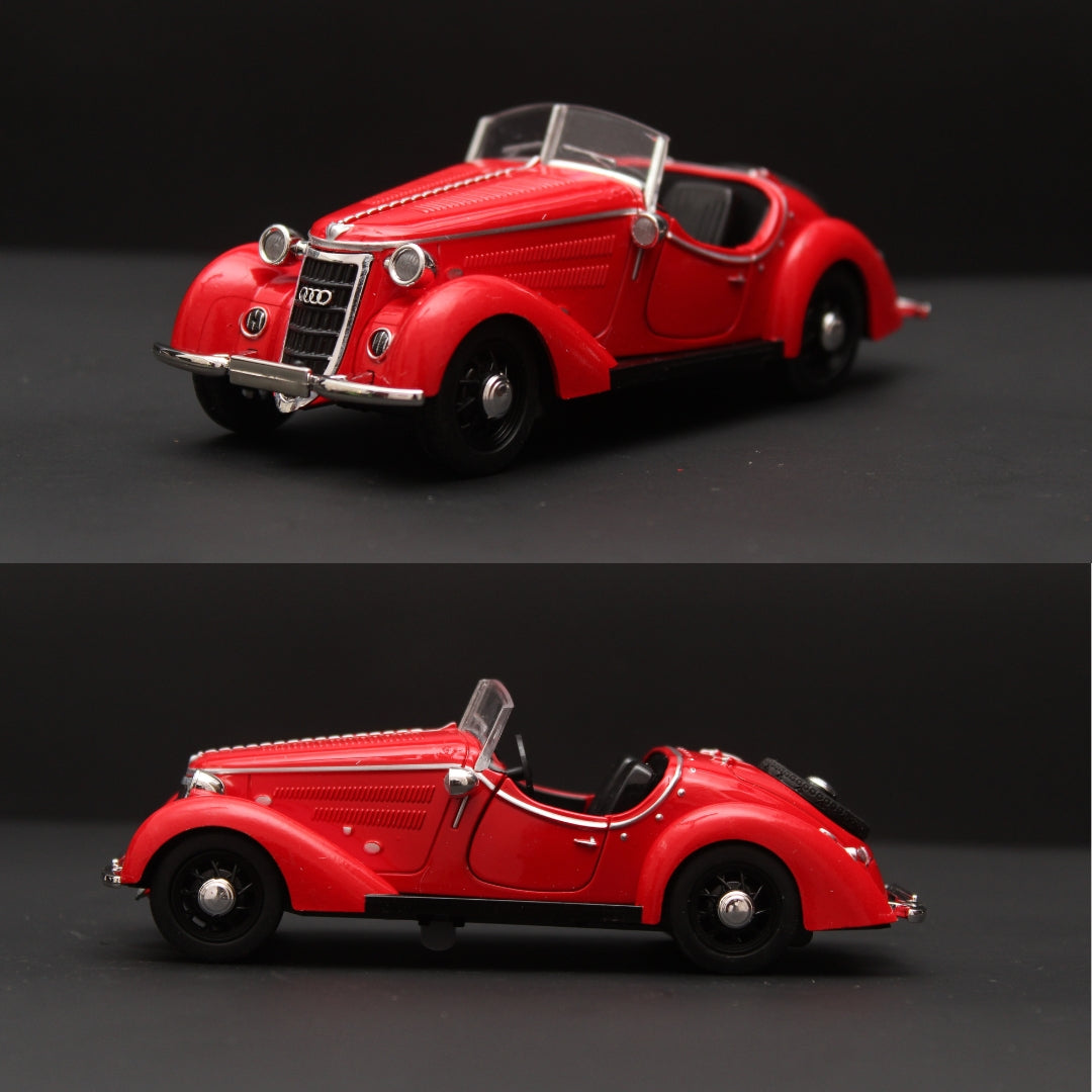1:32 Audi Vintage Metal DieCast Car , Red - Kunju Vandi