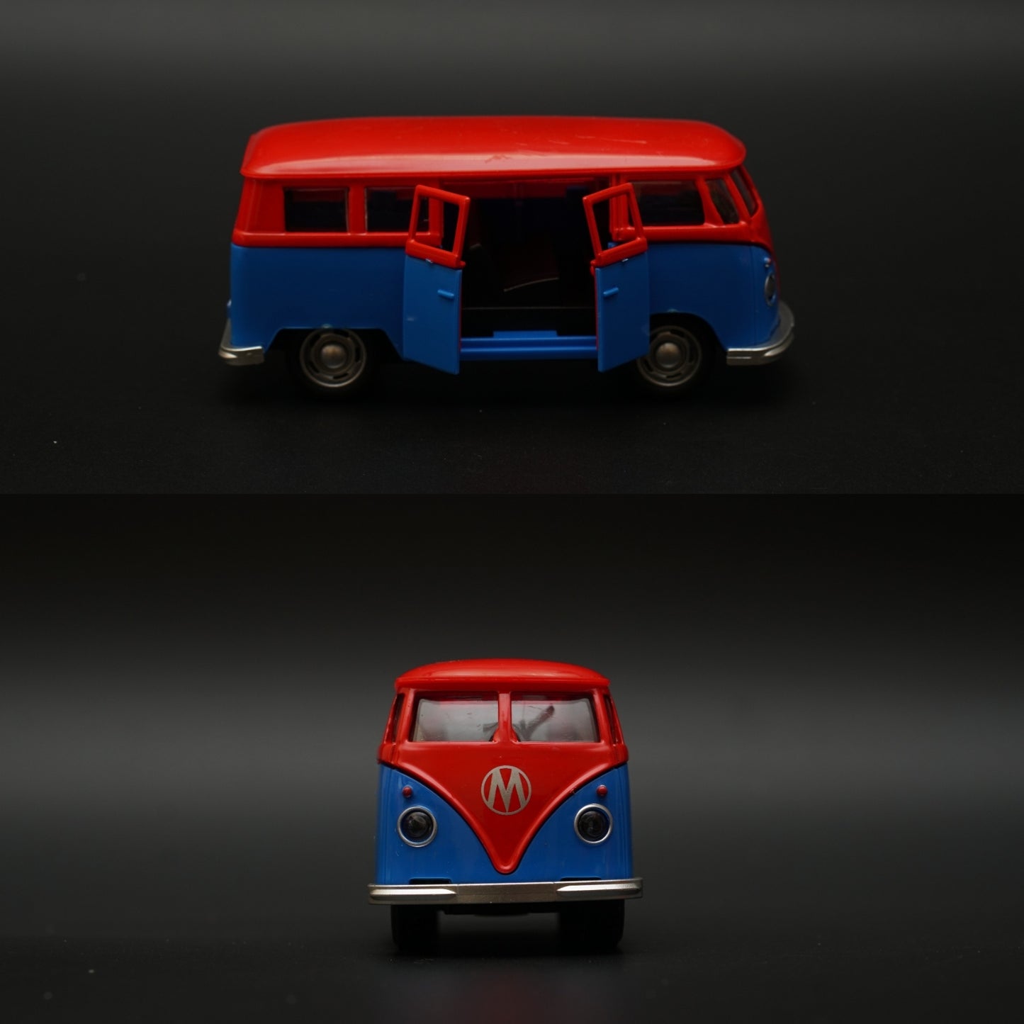 Volkswagen T1 Diecast, Blue-Red - Kunju Vandi