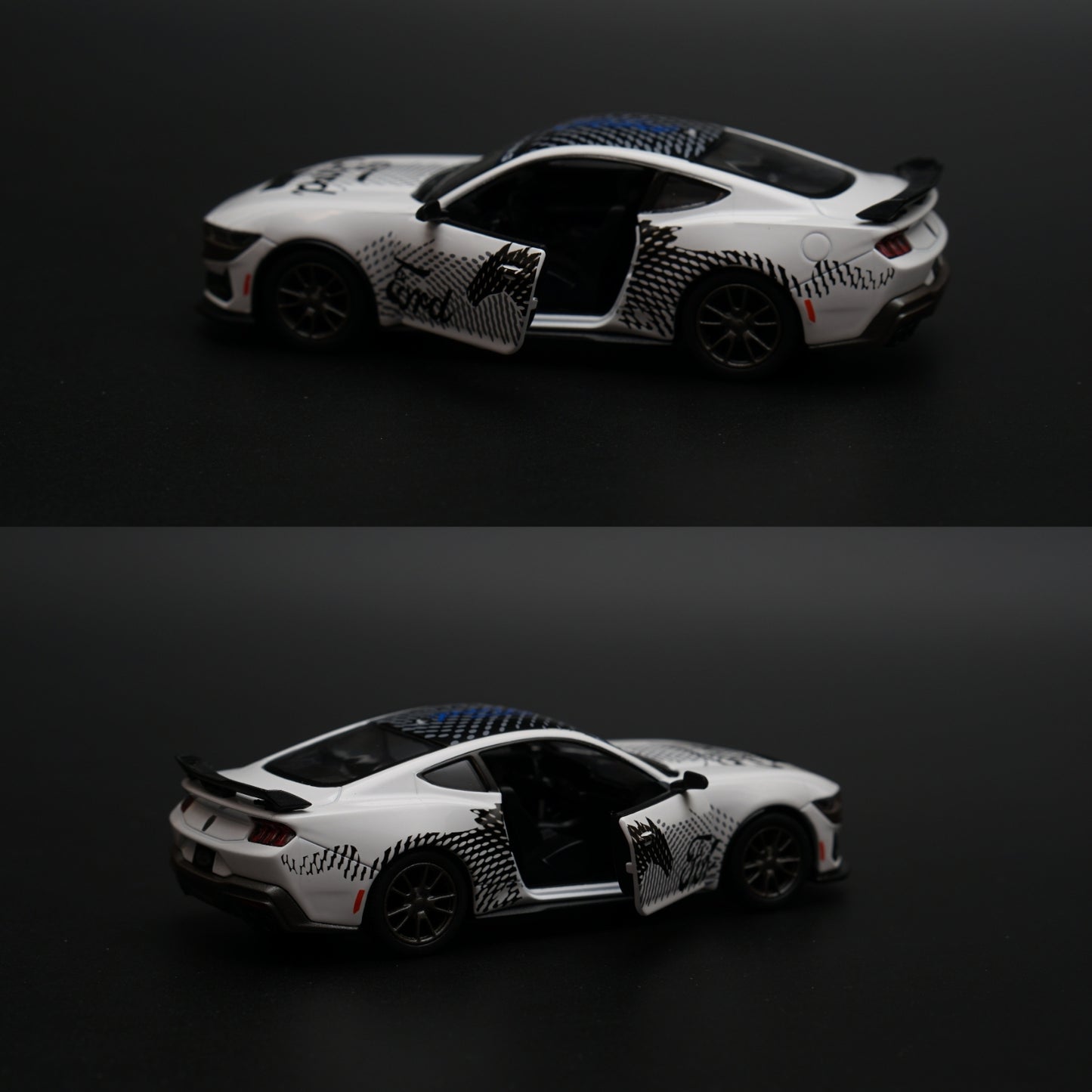 1:36 Kinsmart 2024 Ford Mustang Dark Horse (White)