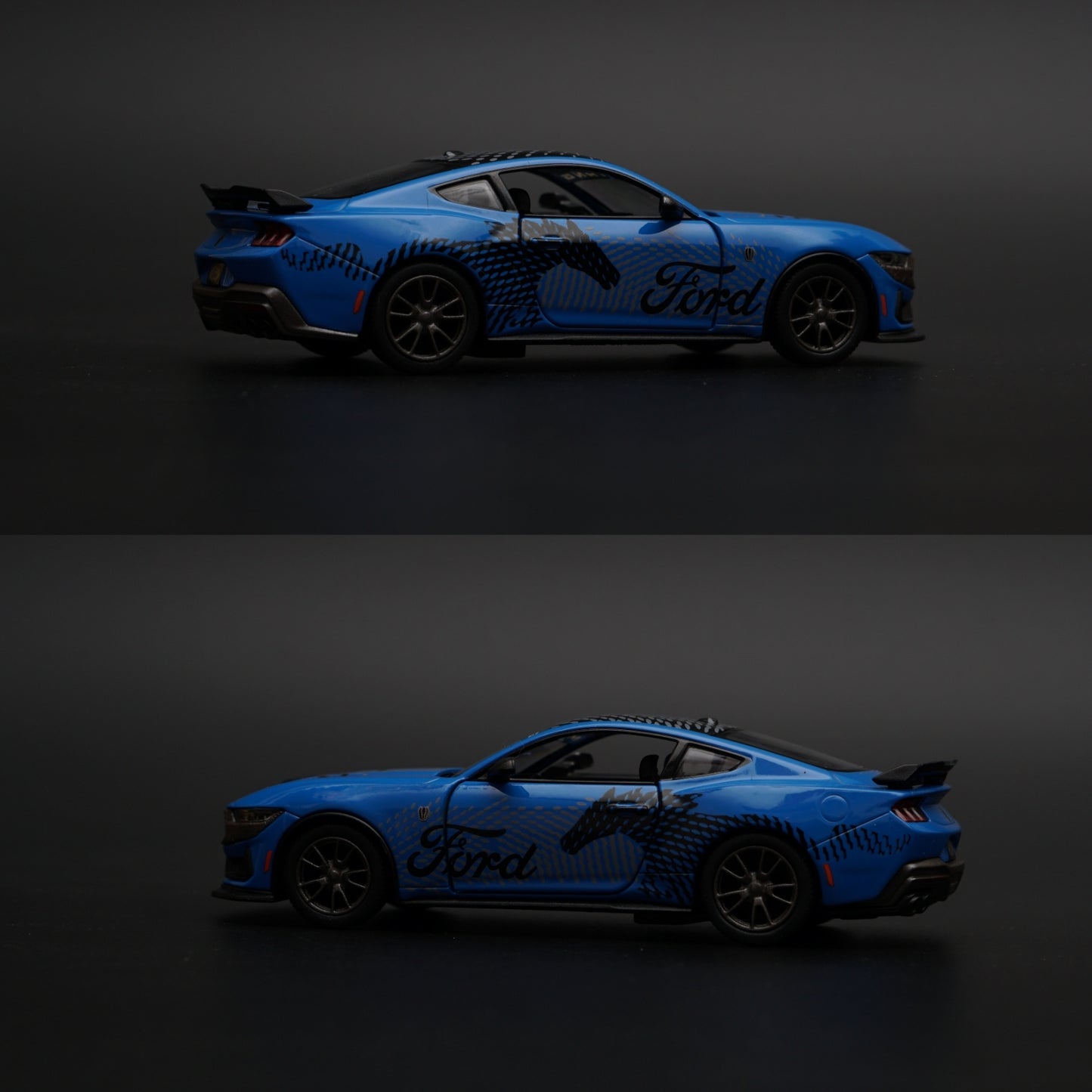 1:36 Kinsmart 2024 Ford Mustang Dark Horse (Blue)