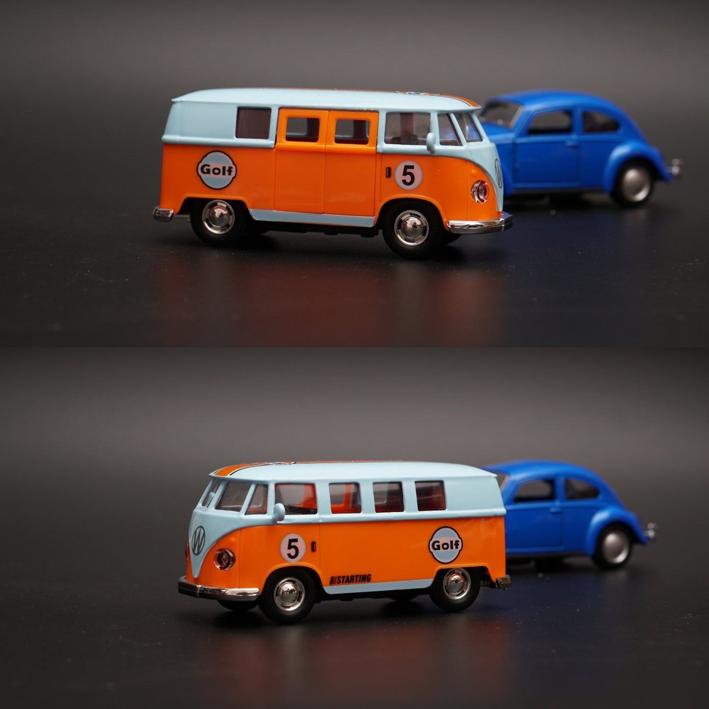 Volkswagen T1 , Beetle diecast Combo (Blue) - Kunju Vandi