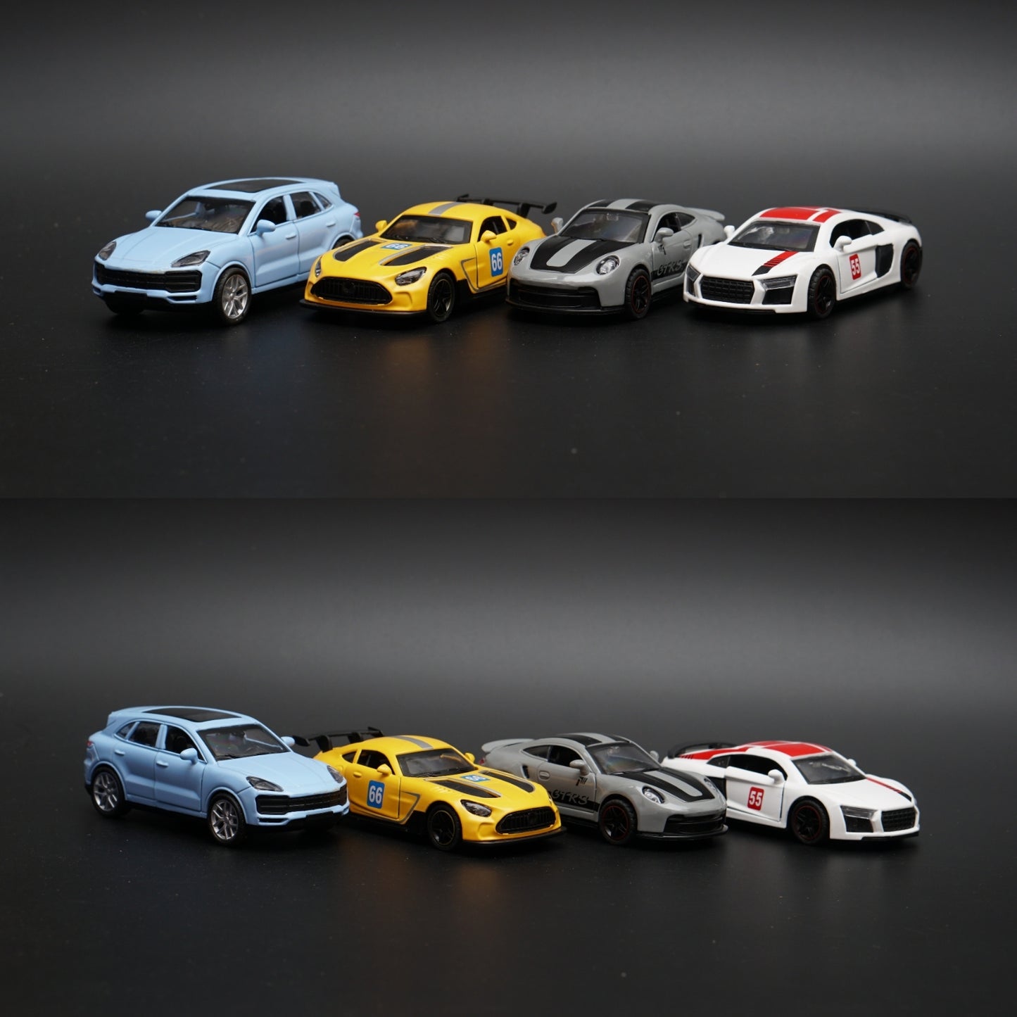 1:43 Porsche , AmgGT , Audi , 4pcs Diecast Combo - Kunju Vandi
