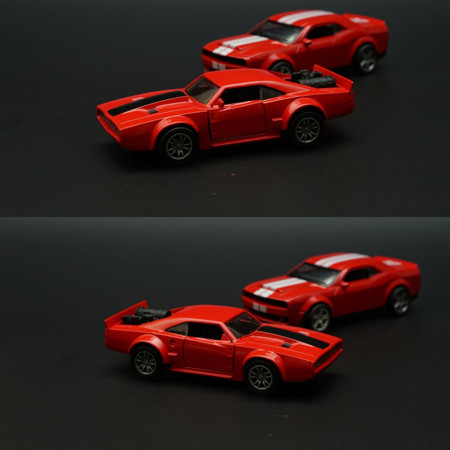 1:36 Dodge Diecast Combo (Red,Red) -  Kunju Vandi