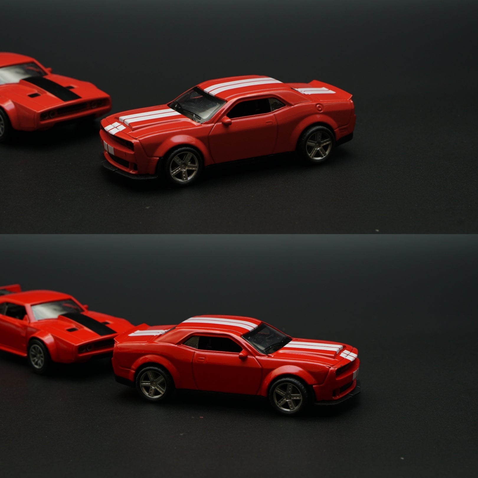 1:36 Dodge Diecast Combo (Red,Red) -  Kunju Vandi