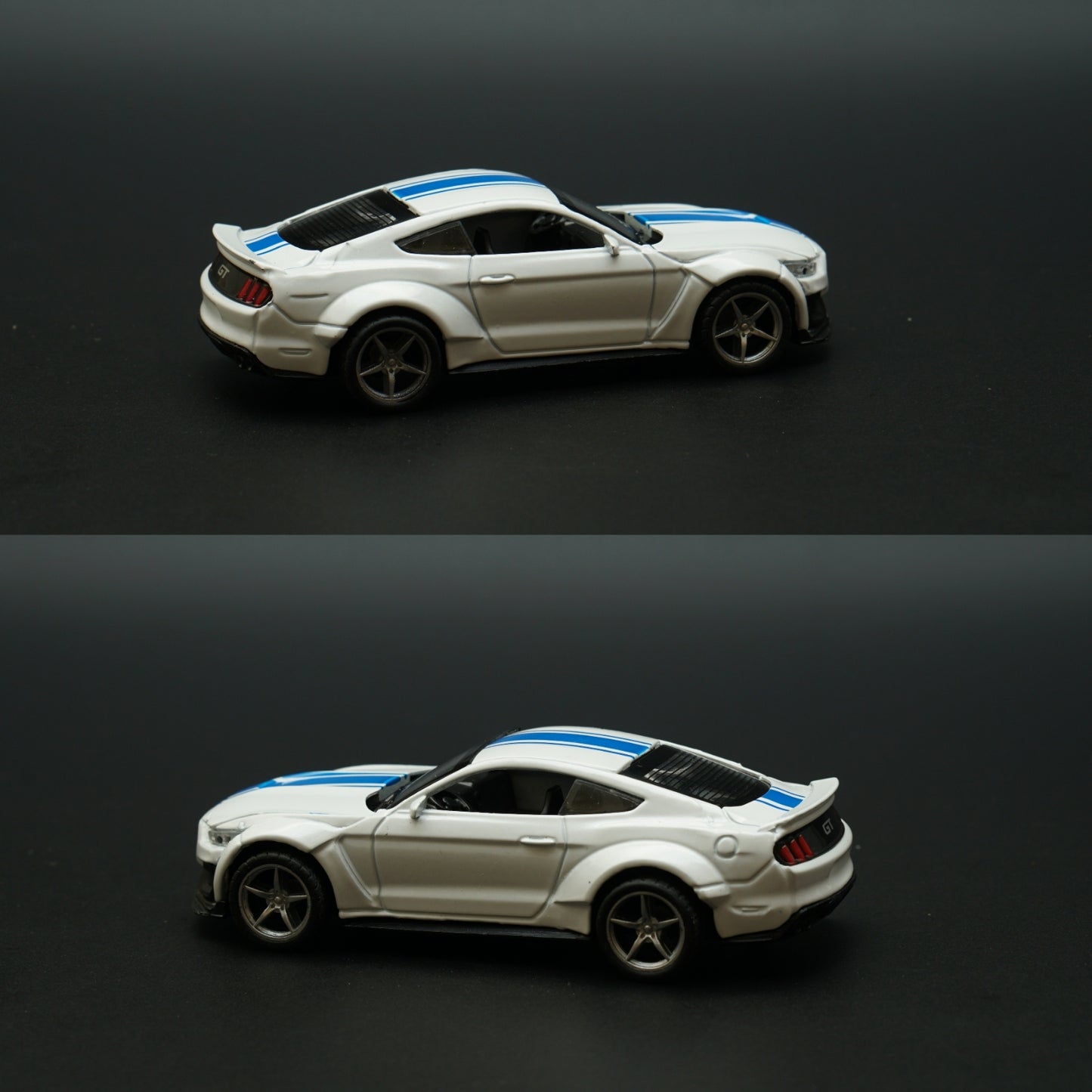 1:36 Mustang Metal Body (White) - Kunju Vandi