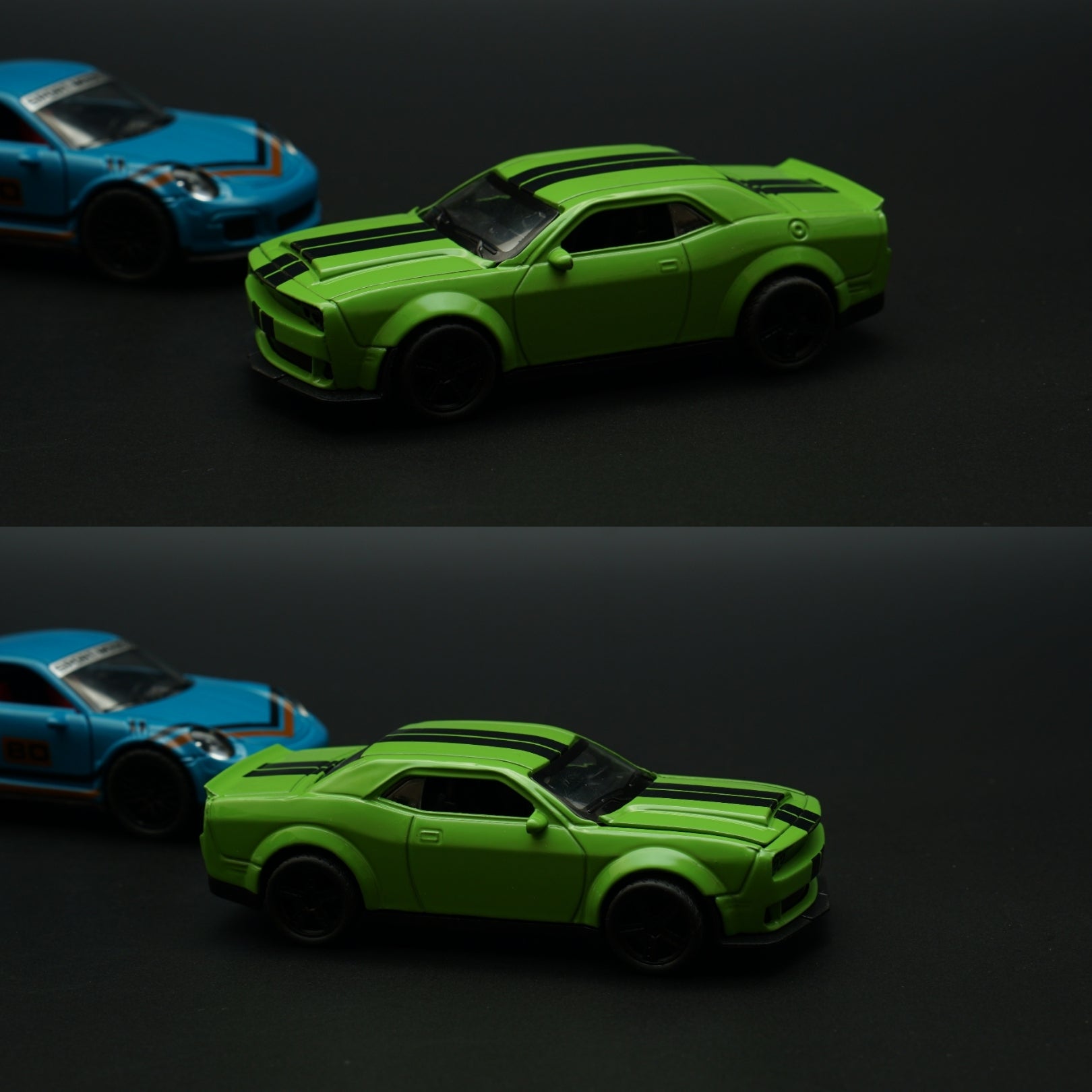 1:36 Porsche, Dodge Diecast Combo (Blue,Green) -  Kunju Vandi