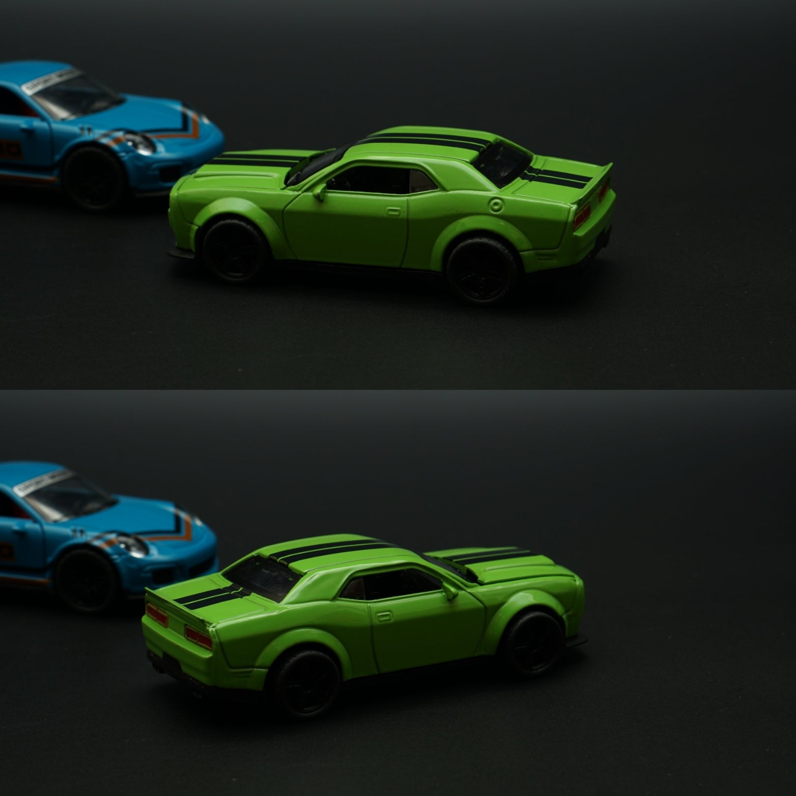 1:36 Porsche, Dodge Diecast Combo (Blue,Green) -  Kunju Vandi