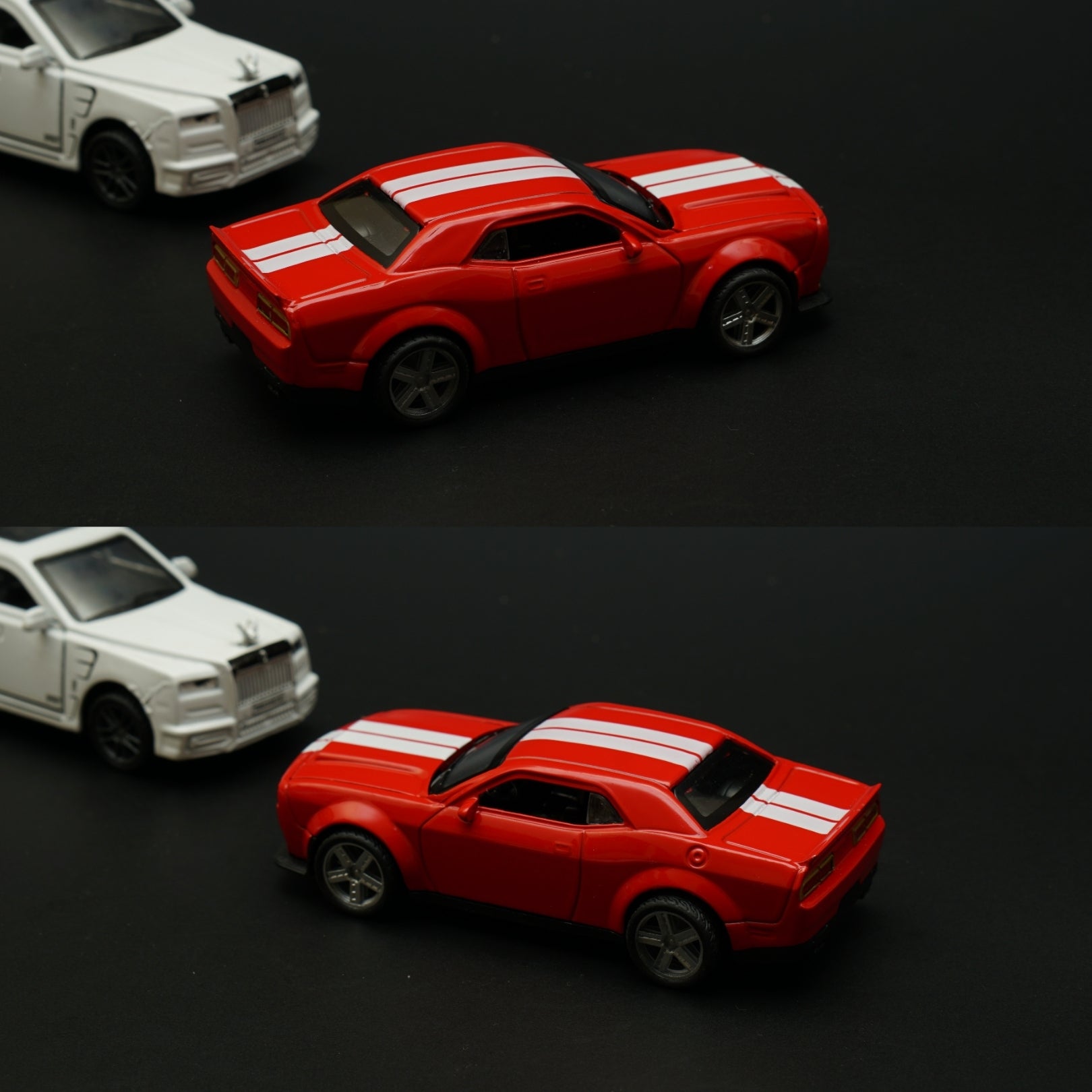 1:36 Dodge, Rolls Royce Diecast Combo (White,Red) -  Kunju Vandi