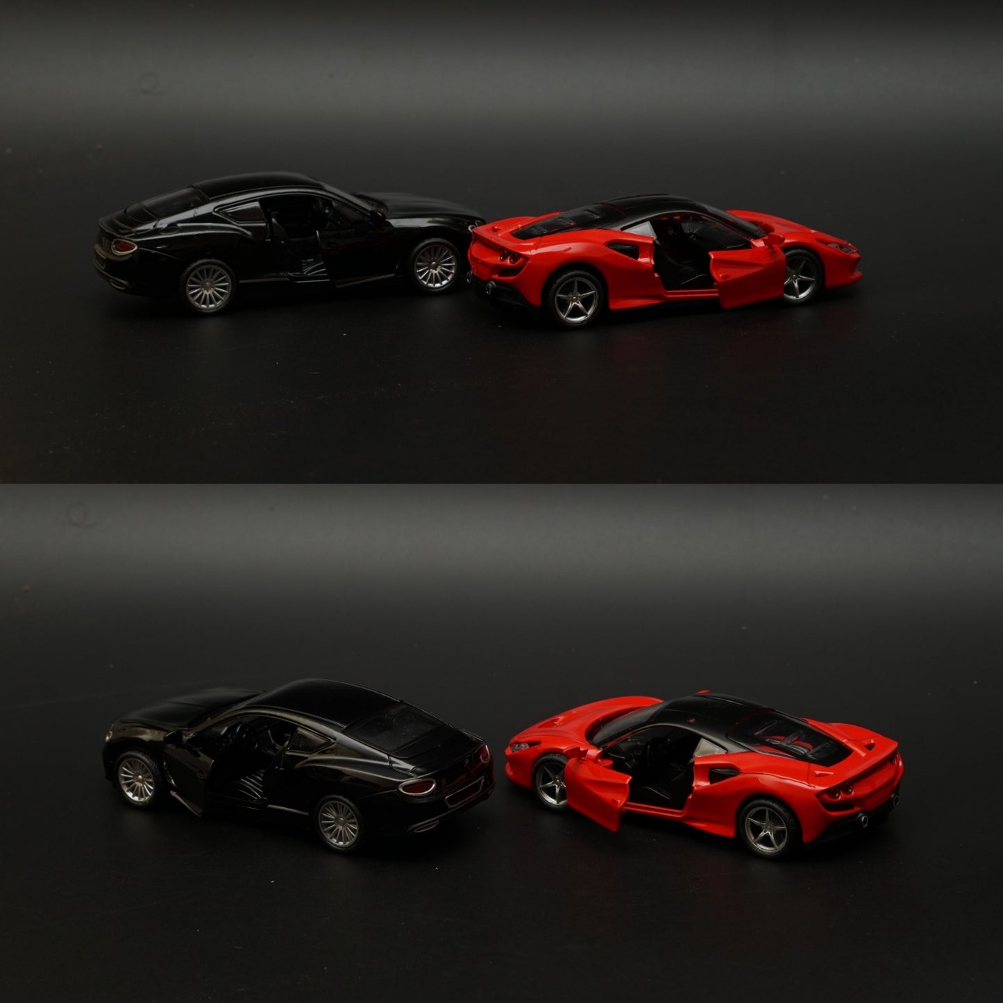 1:36 Ferrari , Bentley Diecast Combo (Black,Red) - Kunju Vandi