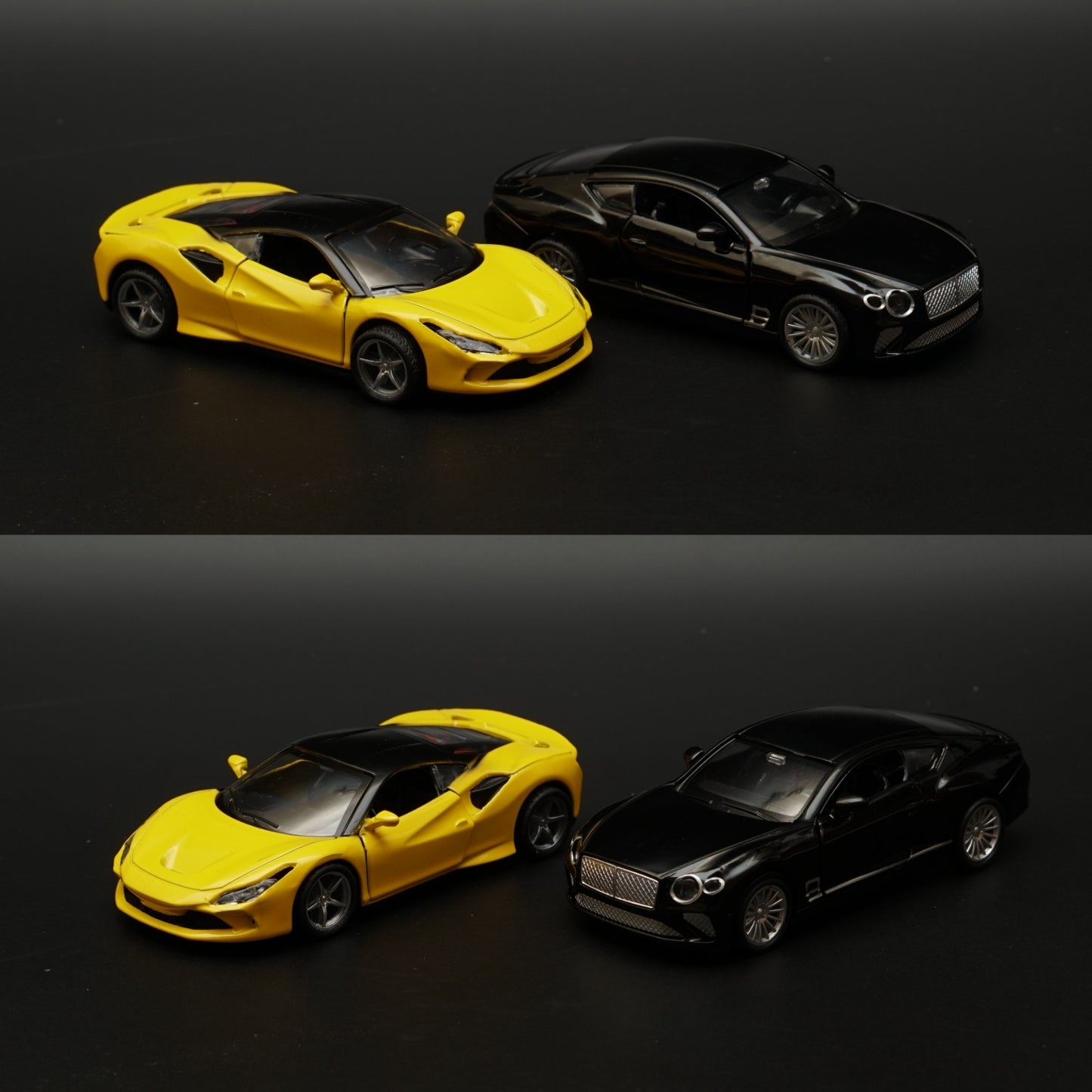 1:36 Ferrari , Bentley Diecast Combo (Yellow,Black) - Kunju Vandi