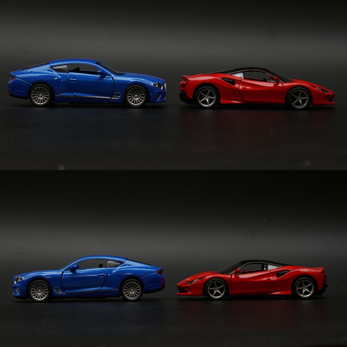 1:36 Ferrari , Bentley Diecast Combo (Blue,Red) - Kunju Vandi