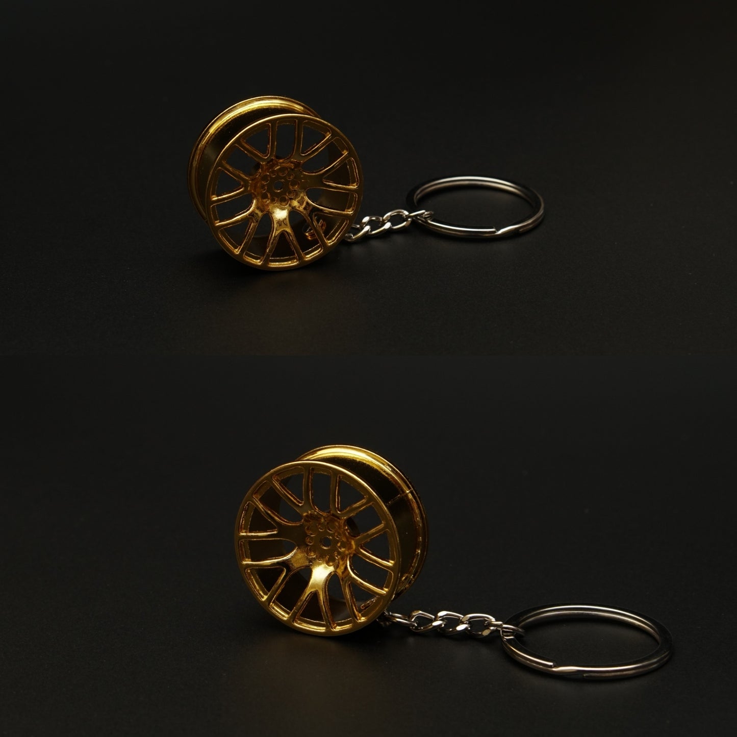 Car parts Keychain Wheel (Gold) -  Kunju Vandi