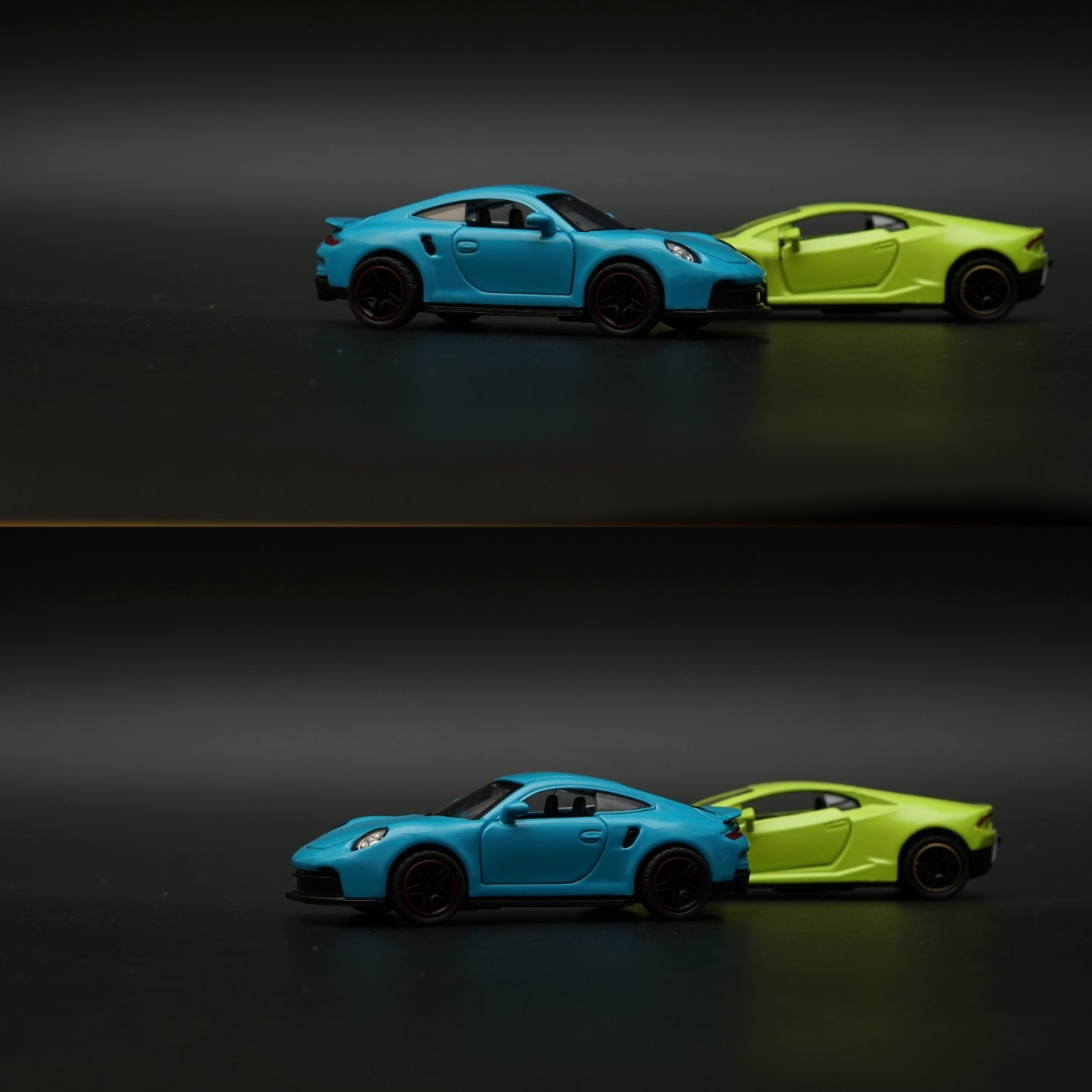 1:43 Porsche, lambo Diecast Combo (Blue,Green)