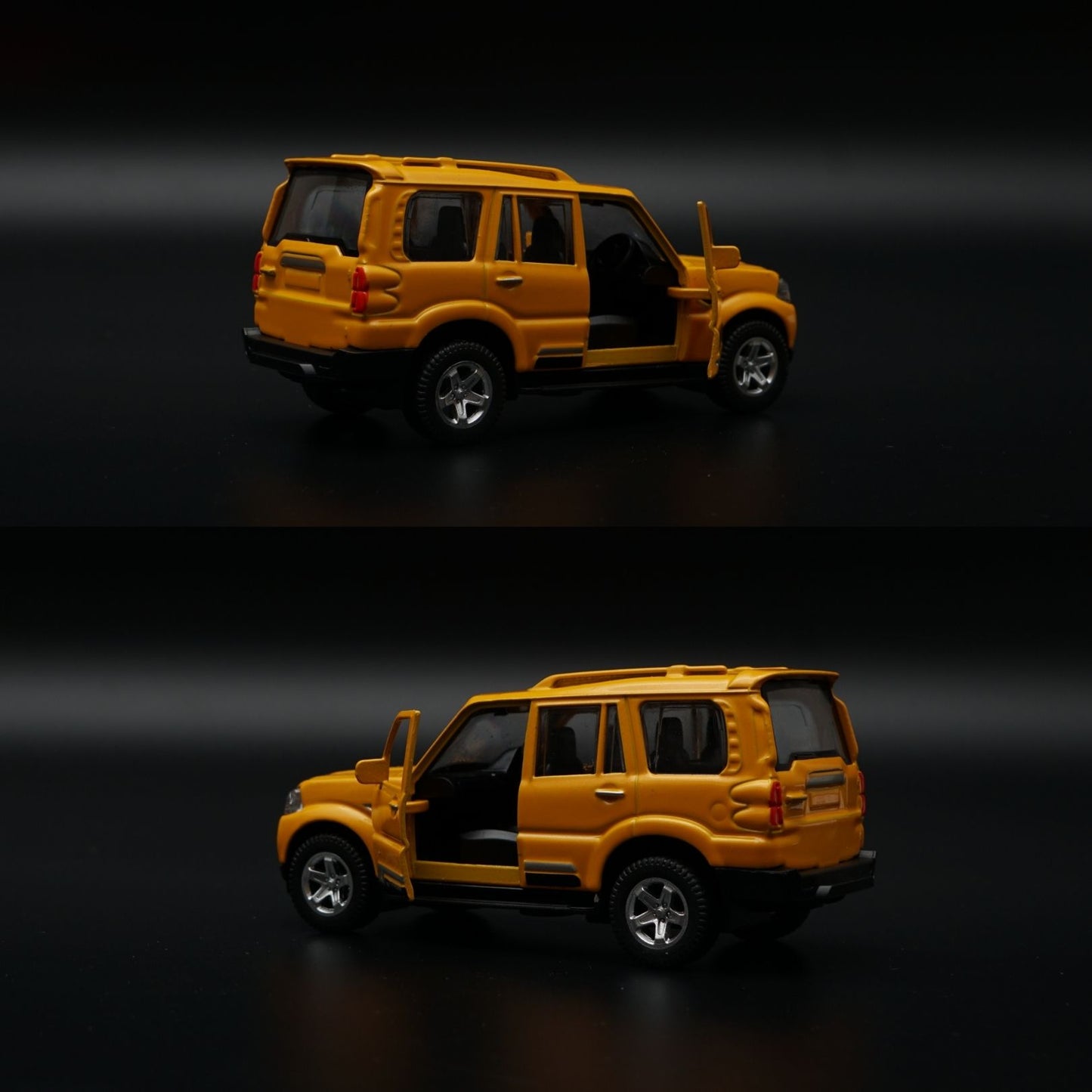 1:36 Scorpio Diecast SUV | Yellow 4-Door | Rugged Off-Roader Collectible