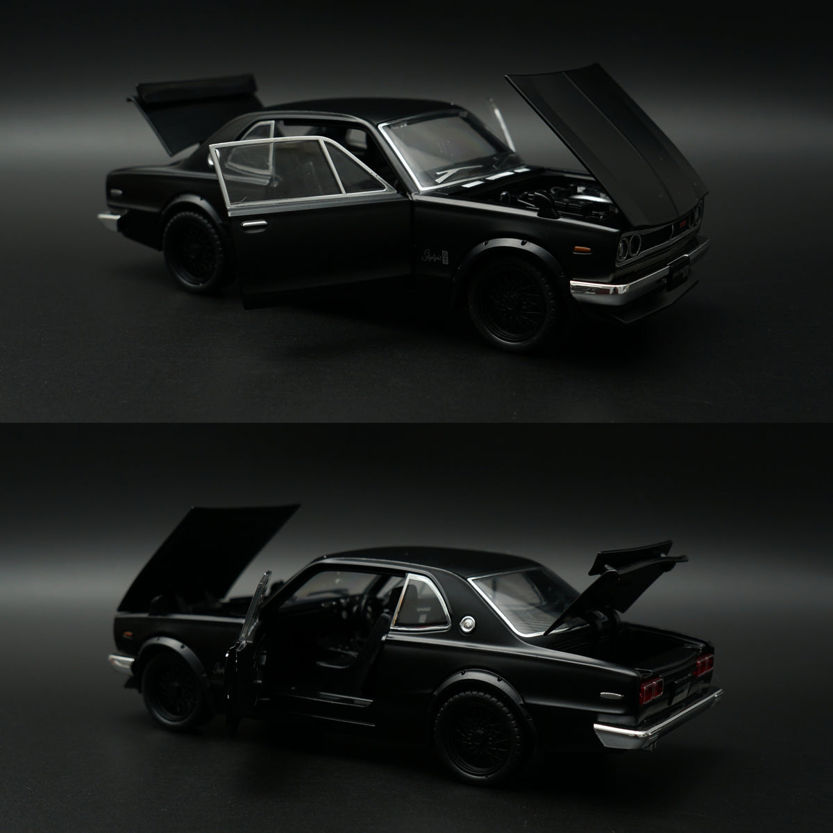 1:24 Scale Nissan Skyline 2000 GT-R Hakosuka Diecast Model Car – Black