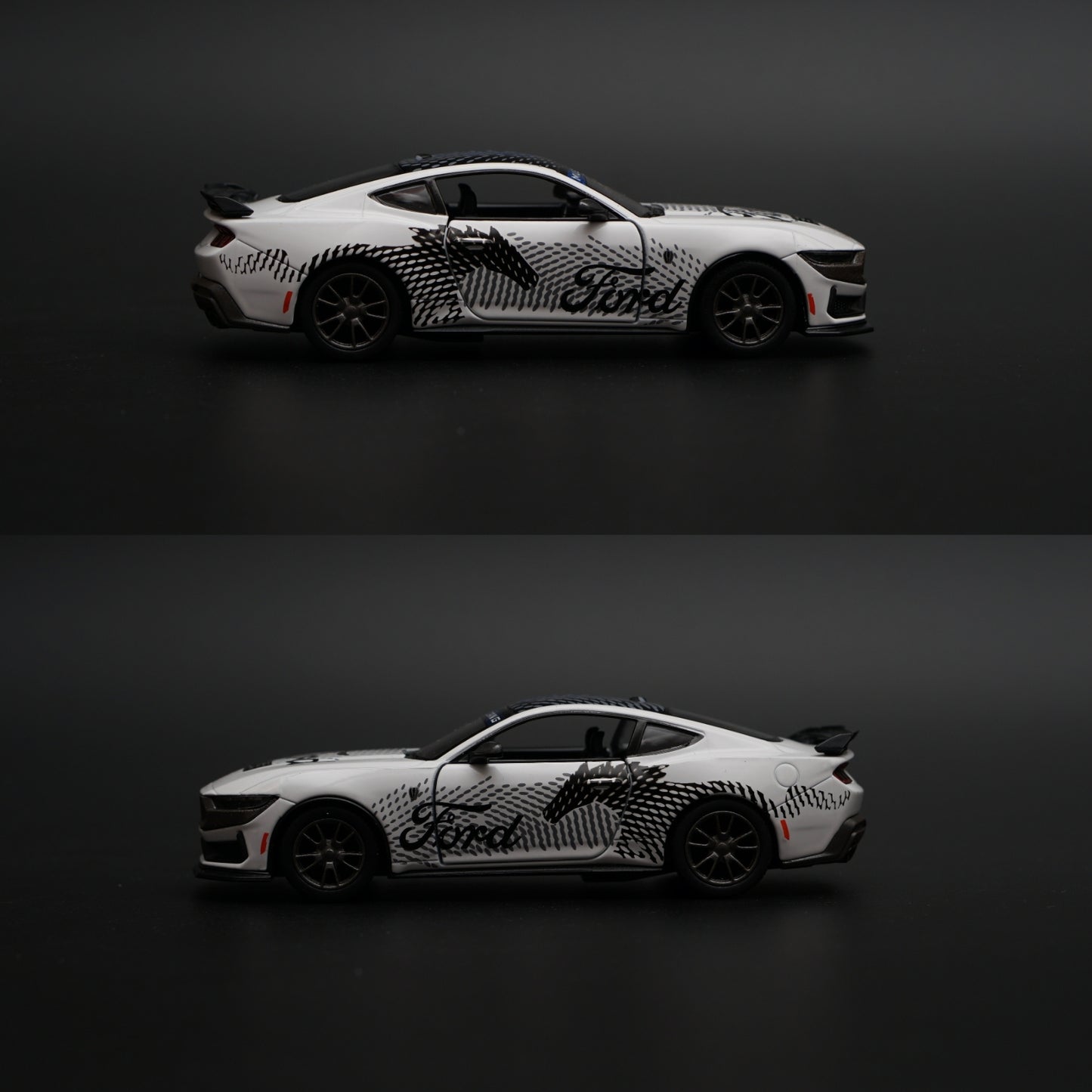 1:36 Kinsmart 2024 Ford Mustang Dark Horse (White)