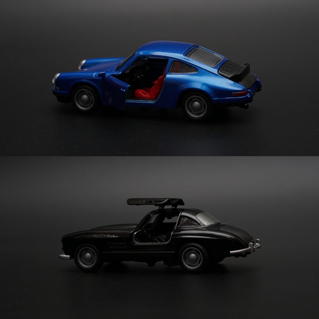 1:36 Porsche , Benz Diecast Combo (Blue,Black)