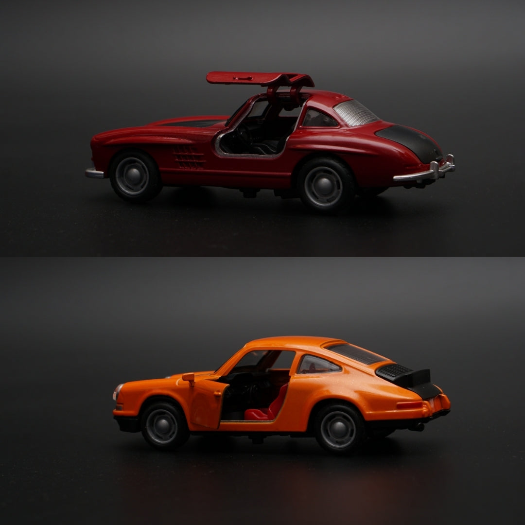 1:36 Porsche , Benz Diecast Combo (Red,Orange) - Kunju Vandi