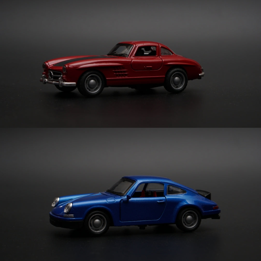 1:36 Porsche , Benz Diecast Combo (Blue,Red) - Kunju Vandi