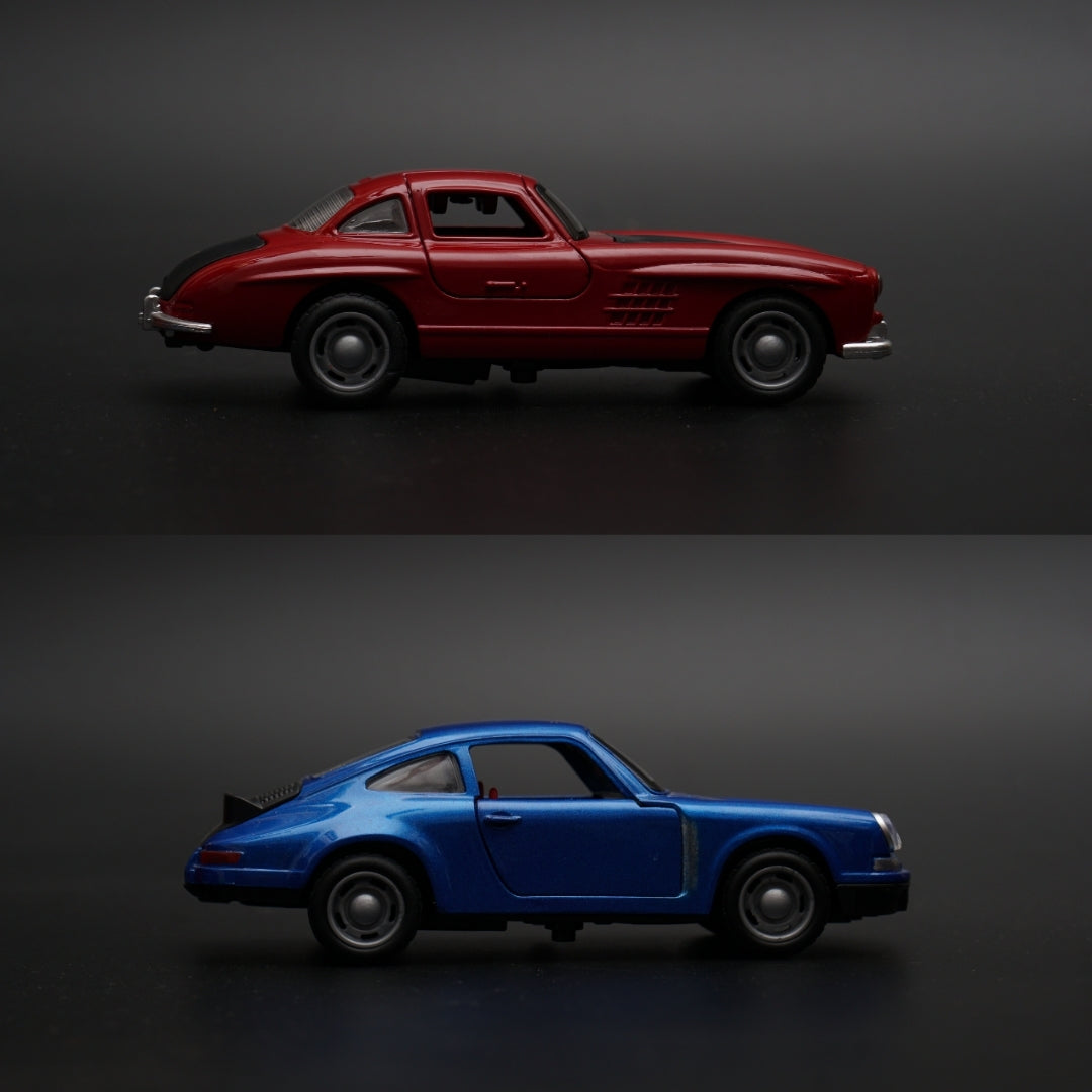1:36 Porsche , Benz Diecast Combo (Blue,Red) - Kunju Vandi