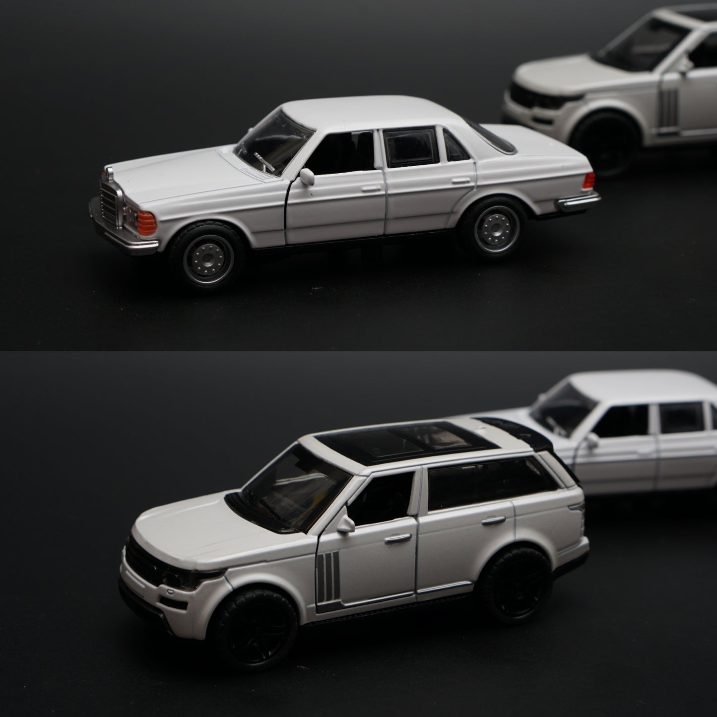 1:32 Benz , Range Rover Diecast Combo (white) - Kunju Vandi