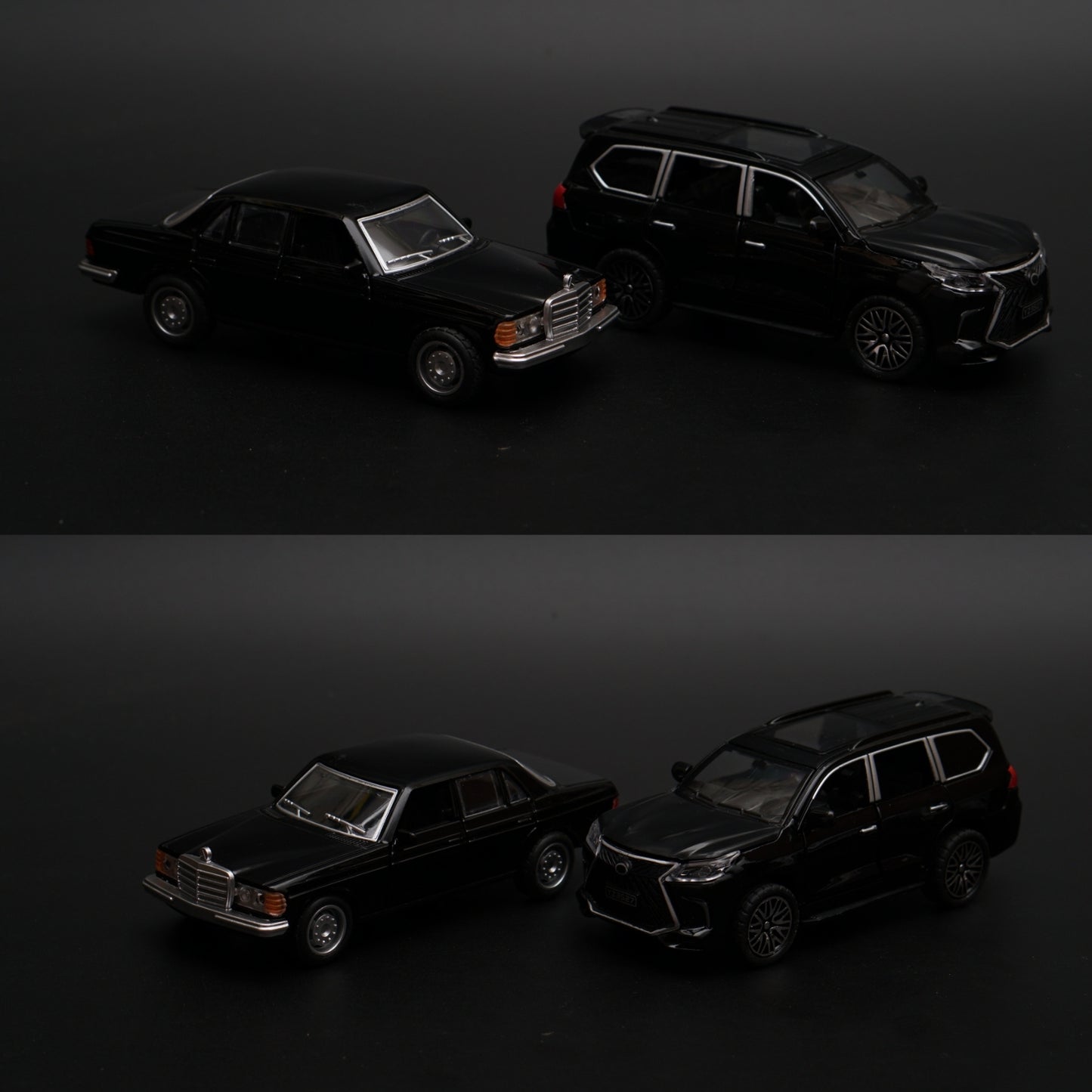 1:36 Benz , Lexus Diecast Combo (Black) - Kunju Vandi