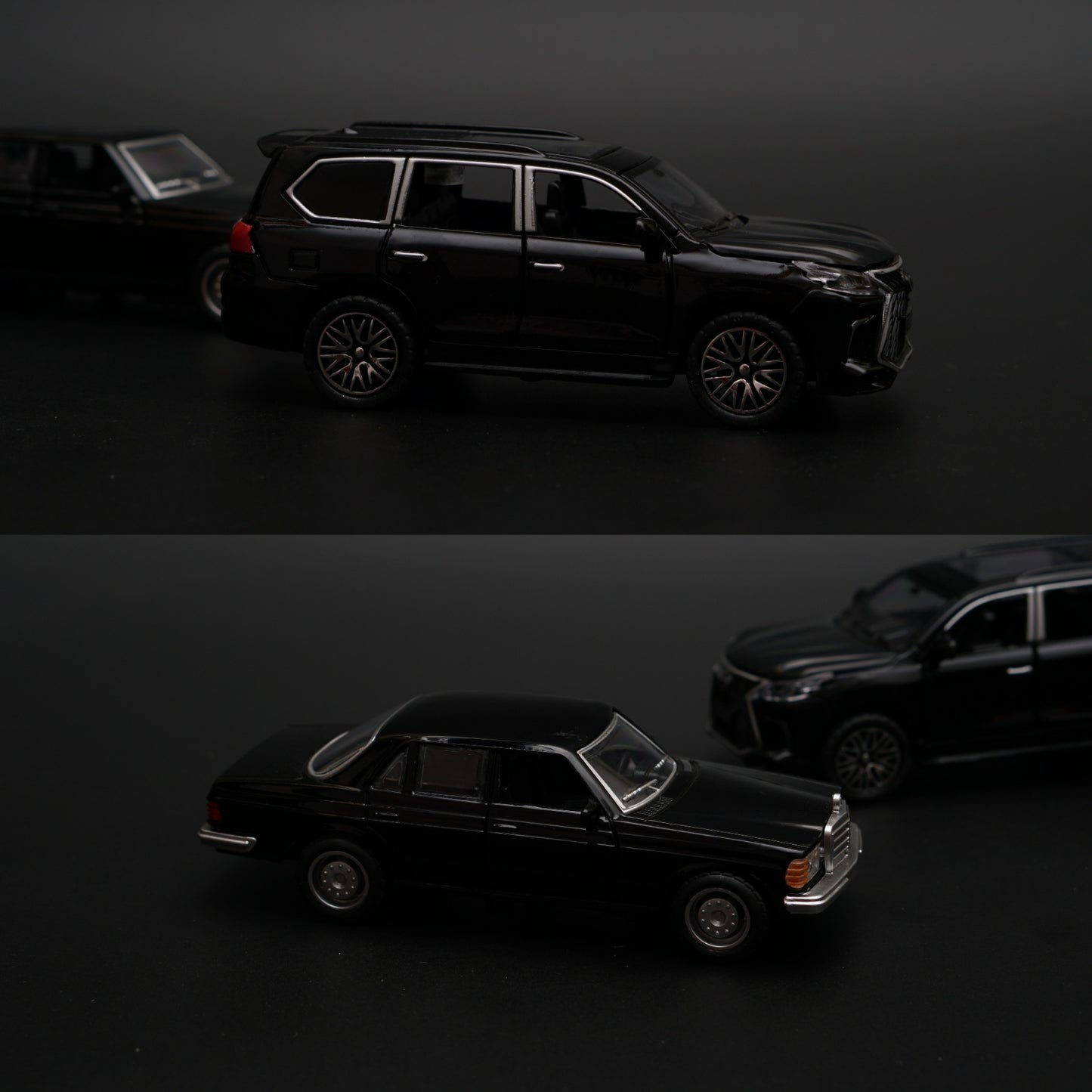 1:36 Benz , Lexus Diecast Combo (Black) - Kunju Vandi