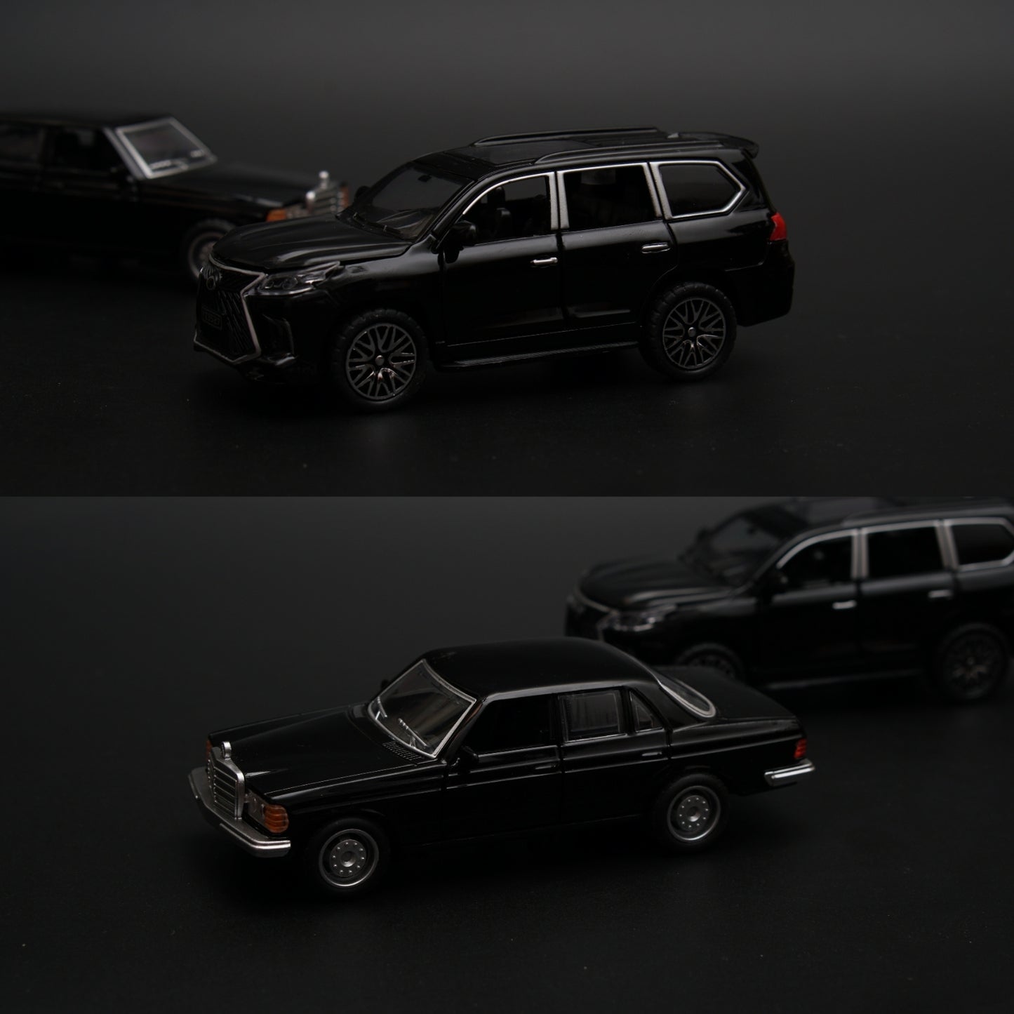 1:36 Benz , Lexus Diecast Combo (Black) - Kunju Vandi