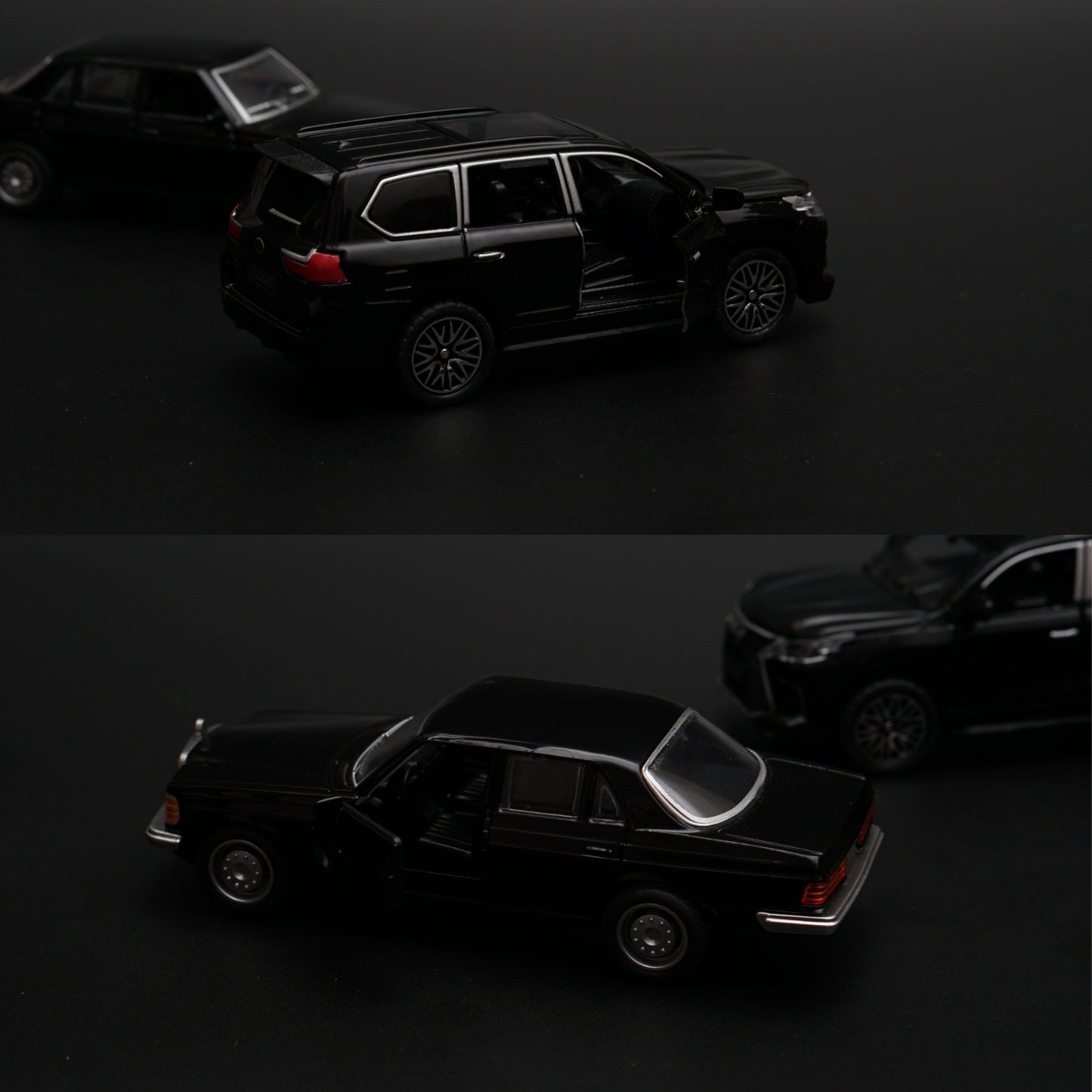 1:36 Benz , Lexus Diecast Combo (Black) - Kunju Vandi