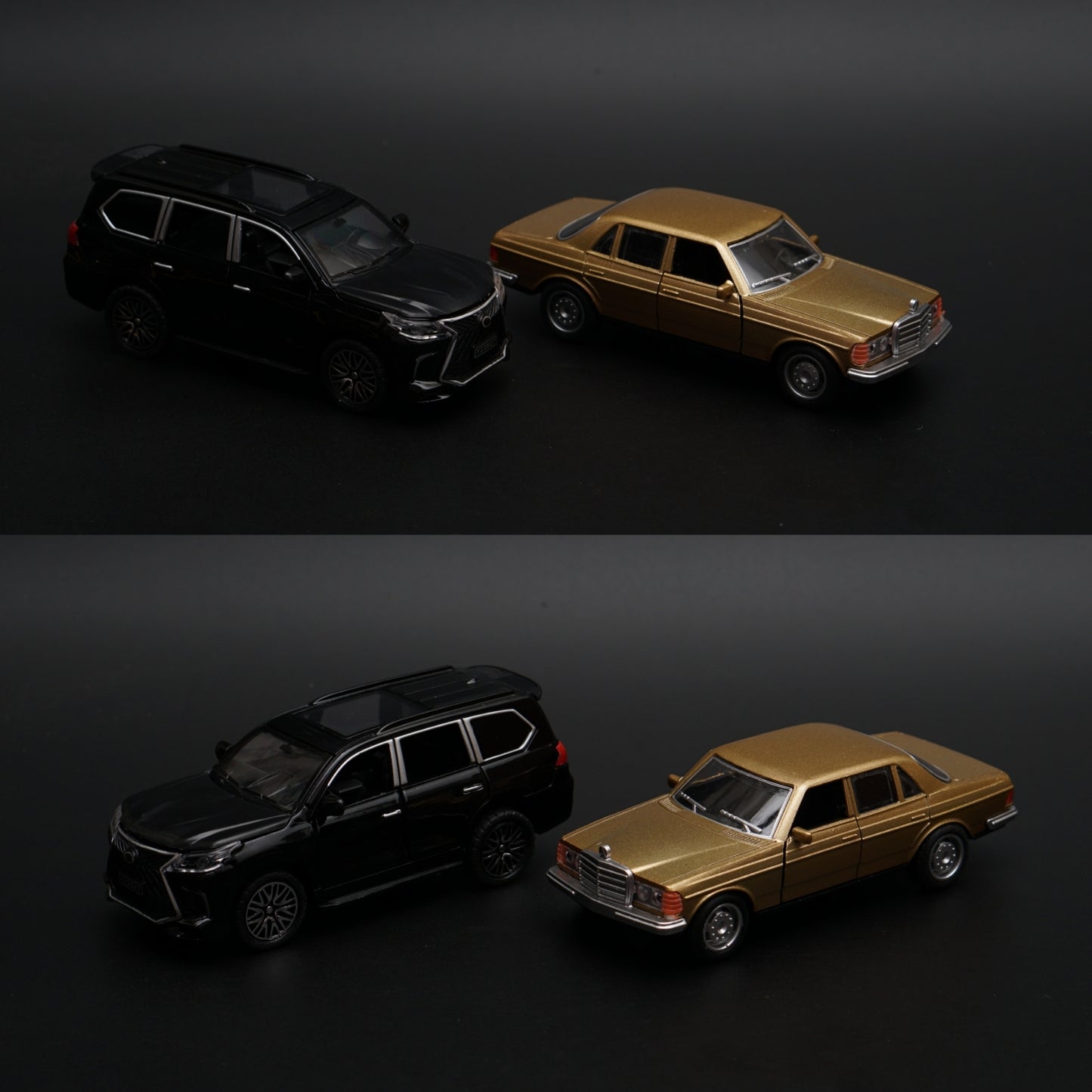 1:36 Benz , Lexus Diecast Combo (Gold,Black) - Kunju Vandi