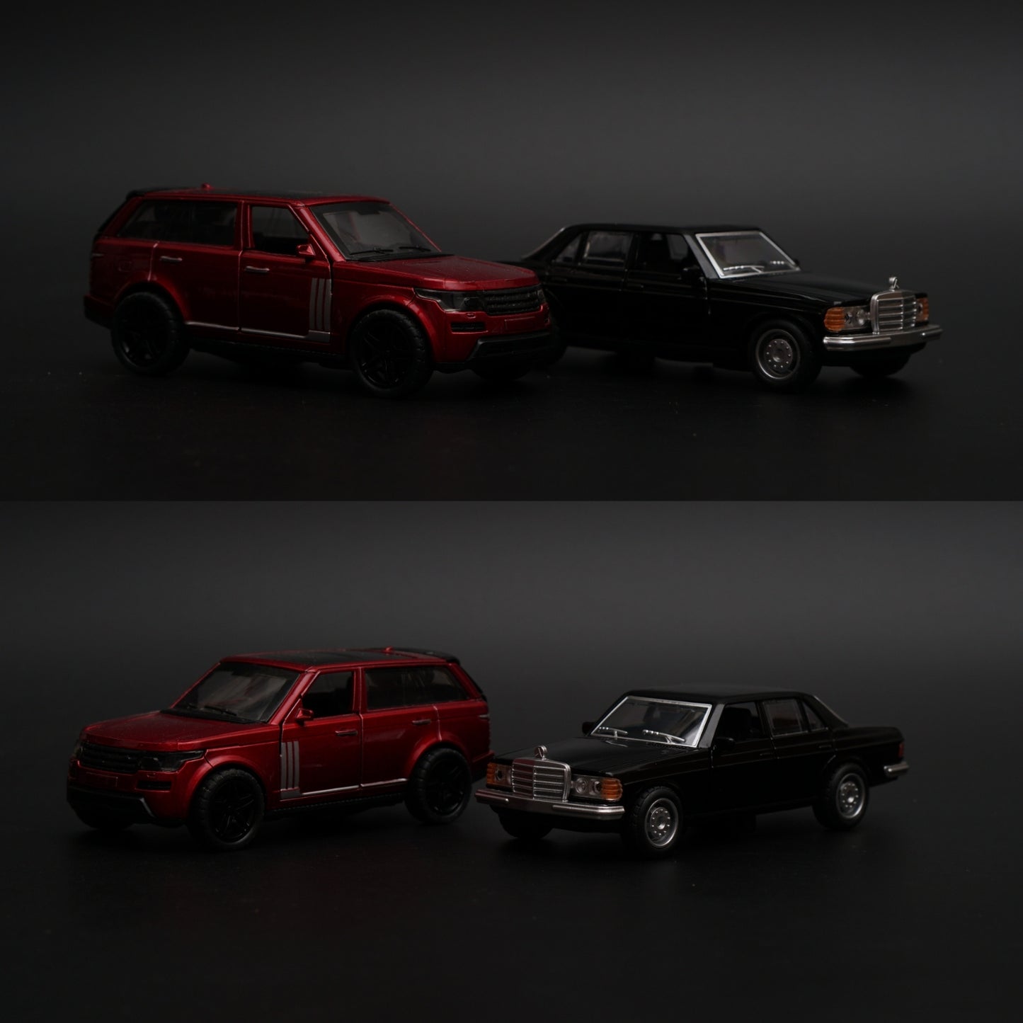 1:36 Benz , Range Rover Diecast Combo (Red,Black) - Kunju Vandi
