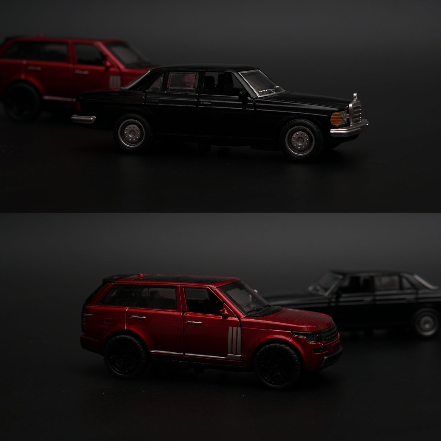 1:36 Benz , Range Rover Diecast Combo (Red,Black) - Kunju Vandi
