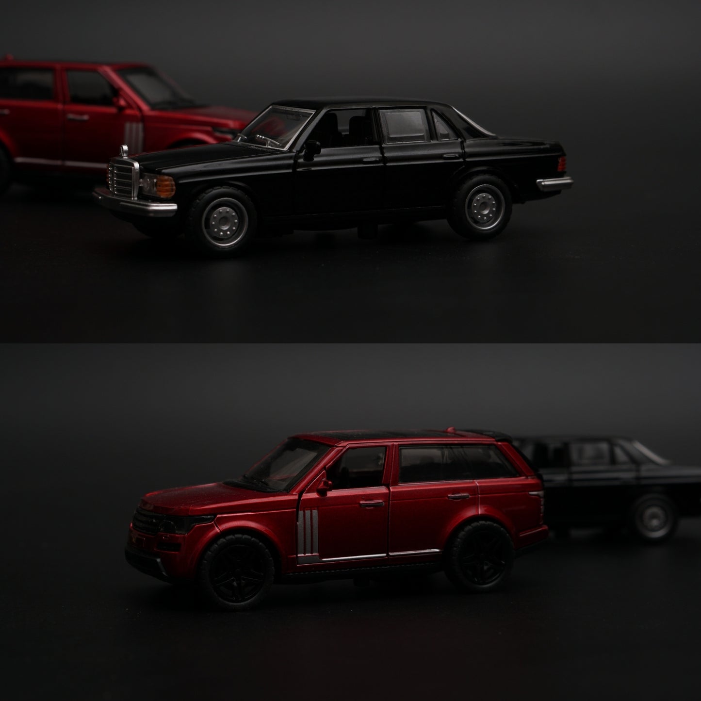 1:36 Benz , Range Rover Diecast Combo (Red,Black) - Kunju Vandi