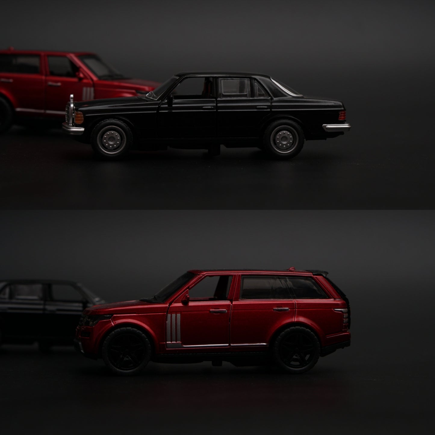 1:36 Benz , Range Rover Diecast Combo (Red,Black) - Kunju Vandi