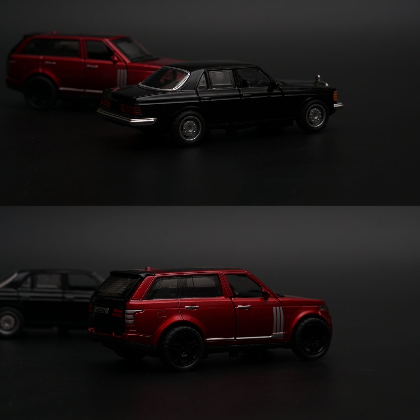 1:36 Benz , Range Rover Diecast Combo (Red,Black) - Kunju Vandi