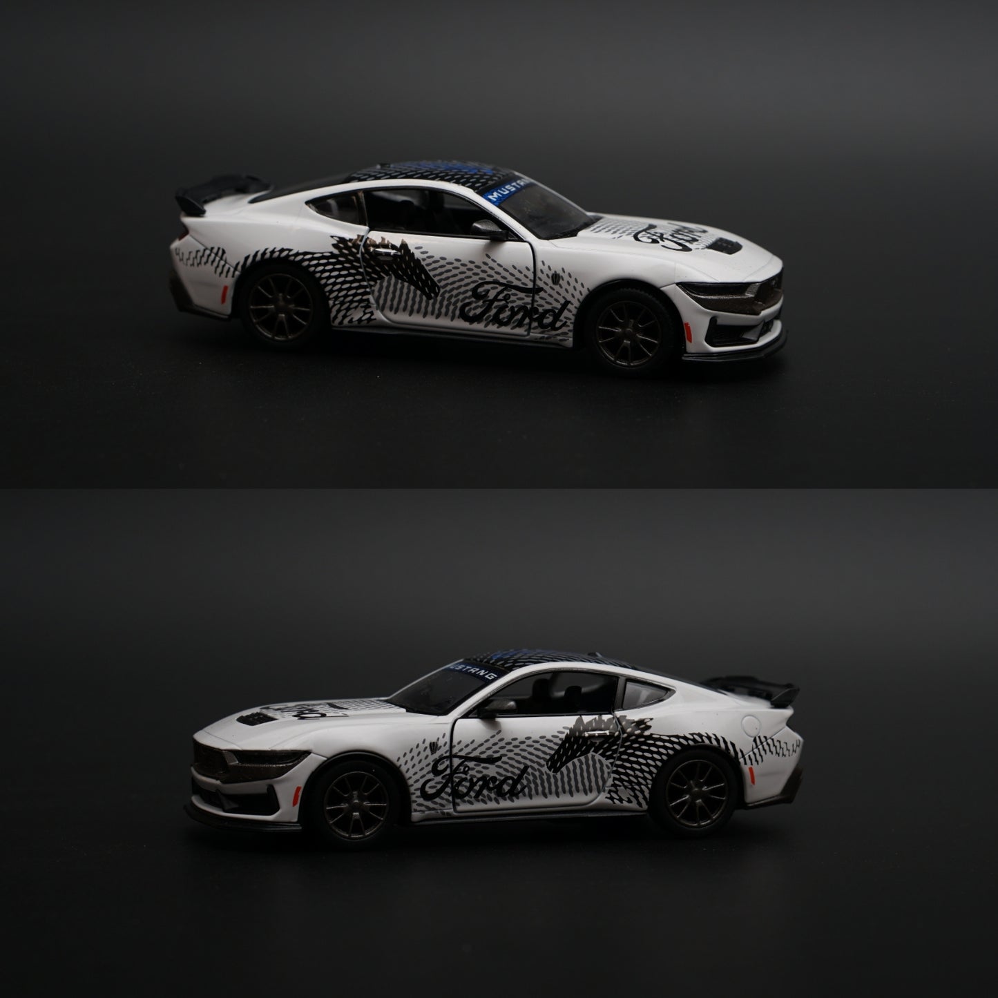 1:36 Kinsmart 2024 Ford Mustang Dark Horse (White)