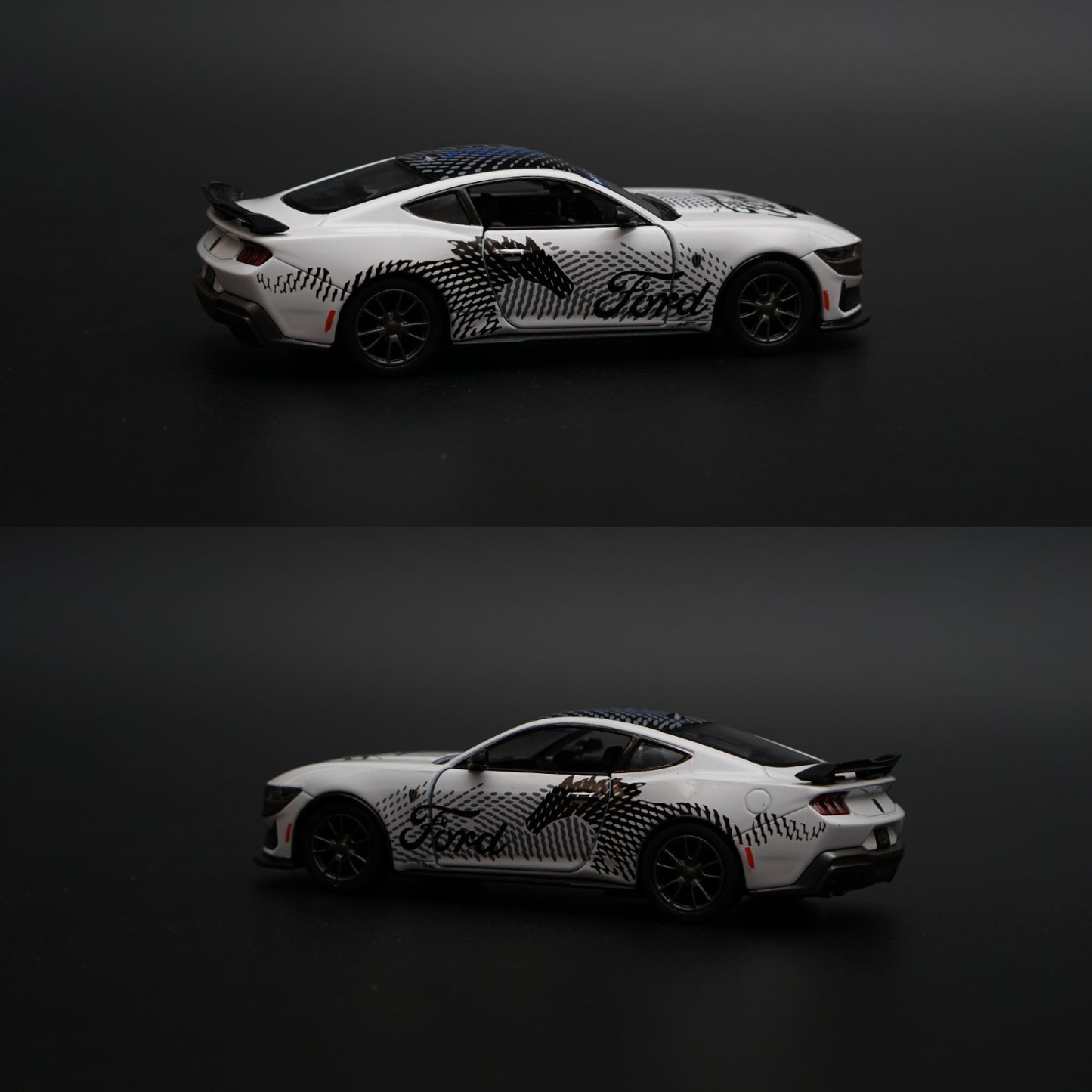 1:36 Kinsmart 2024 Ford Mustang Dark Horse (White)