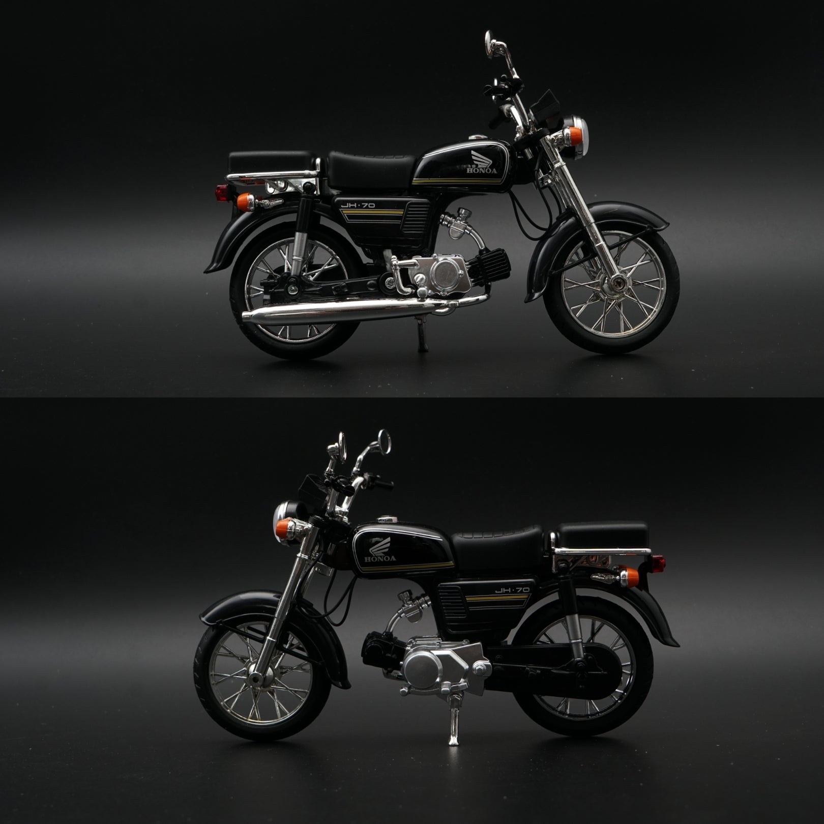 1:10 Scale Honda JH-70 Diecast Model Bike – Black ,STOCK CLEARING -  Kunju Vandi  