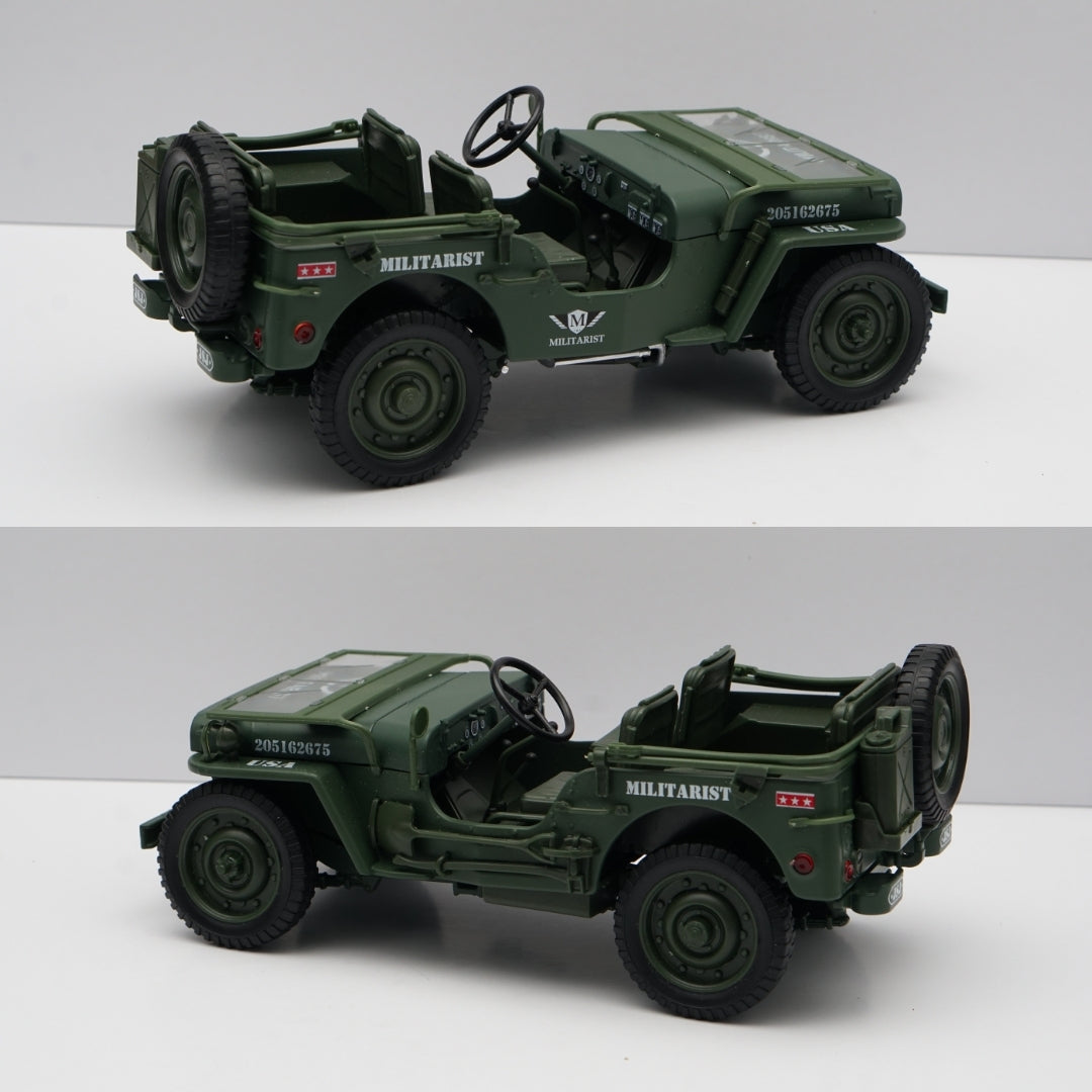 1:18 Scale Die-Cast Willys Tactical Jeep ,Premium Quality -  Kunju Vandi  