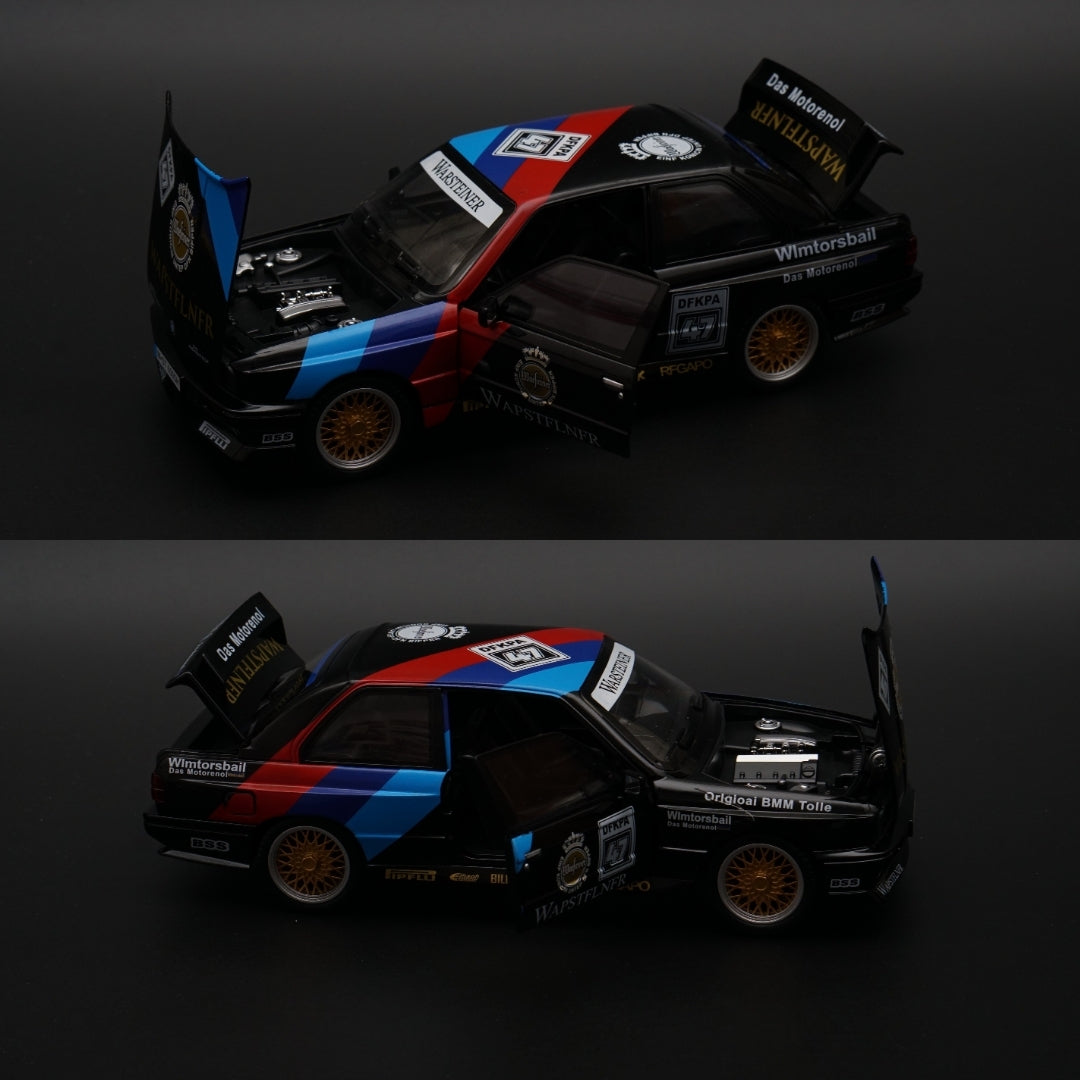 1:24 BMW M3 E30  High Quality Diecast (Black Livery) -  Kunju Vandi  