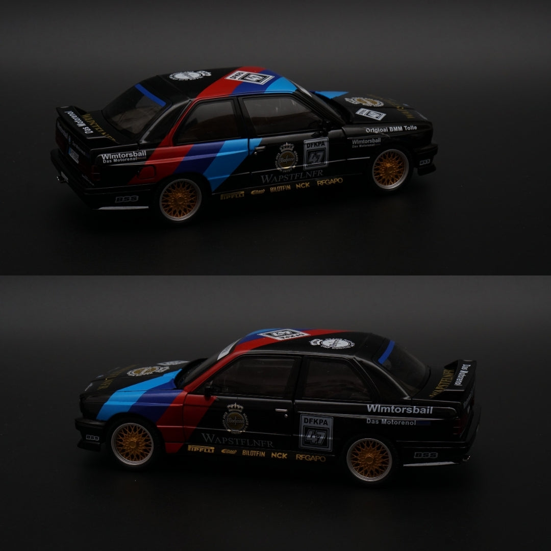 1:24 BMW M3 E30  High Quality Diecast (Black Livery) -  Kunju Vandi  