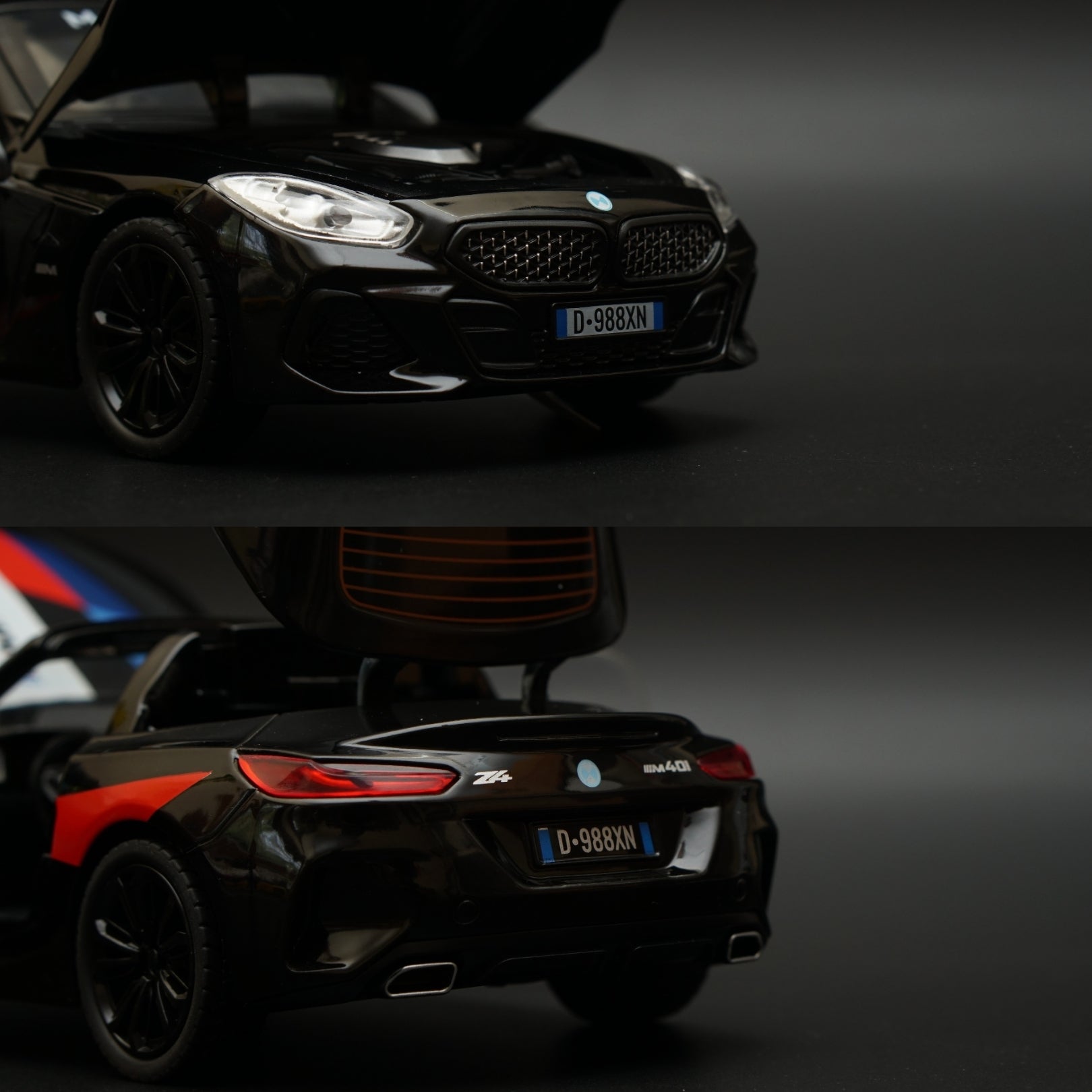 1:24 BMW Z4 Premium Quality Diecast Black -  Kunju Vandi  