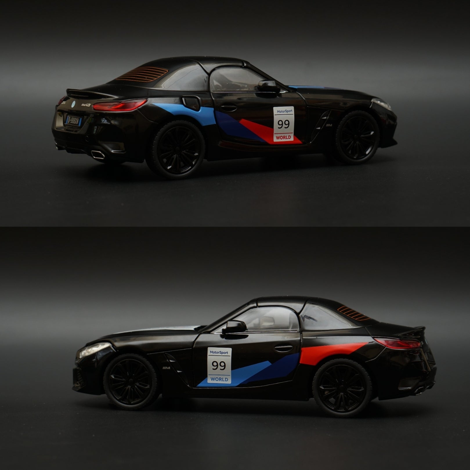 1:24 BMW Z4 Premium Quality Diecast Black -  Kunju Vandi  