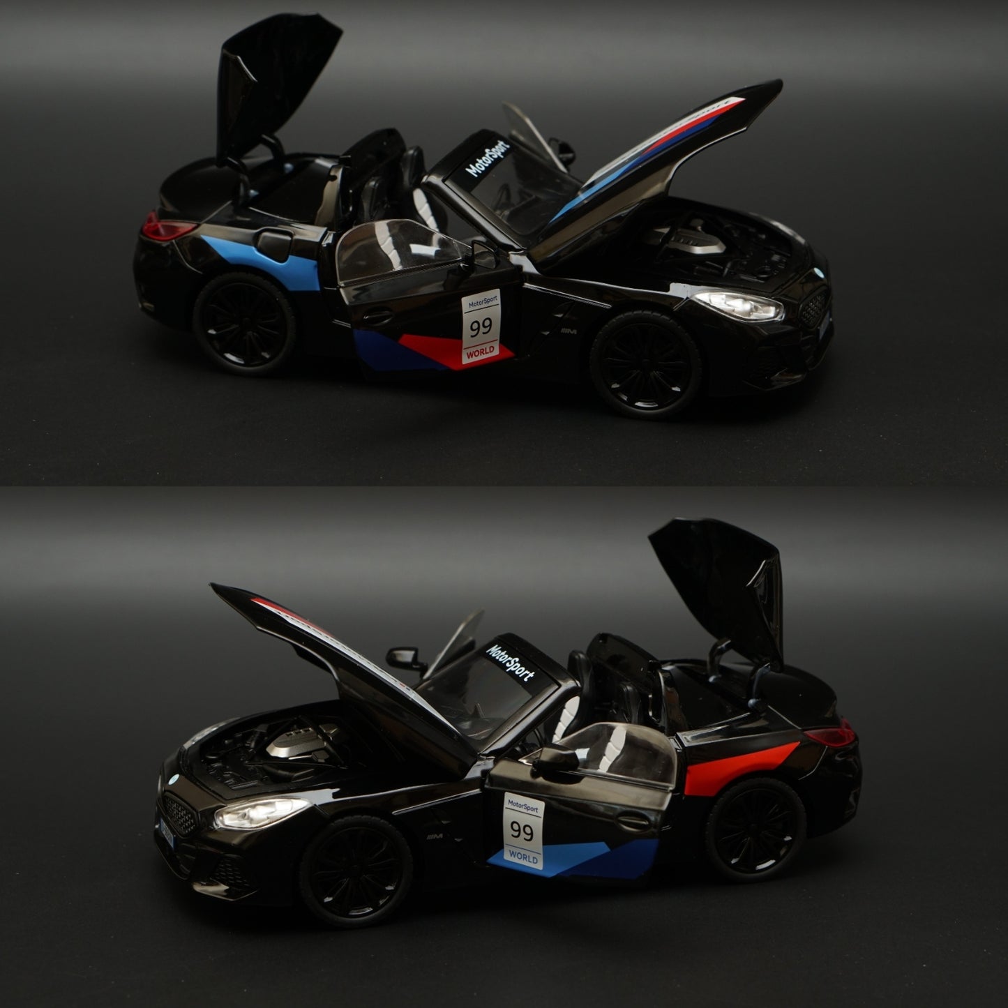 1:24 BMW Z4 Premium Quality Diecast Black -  Kunju Vandi  