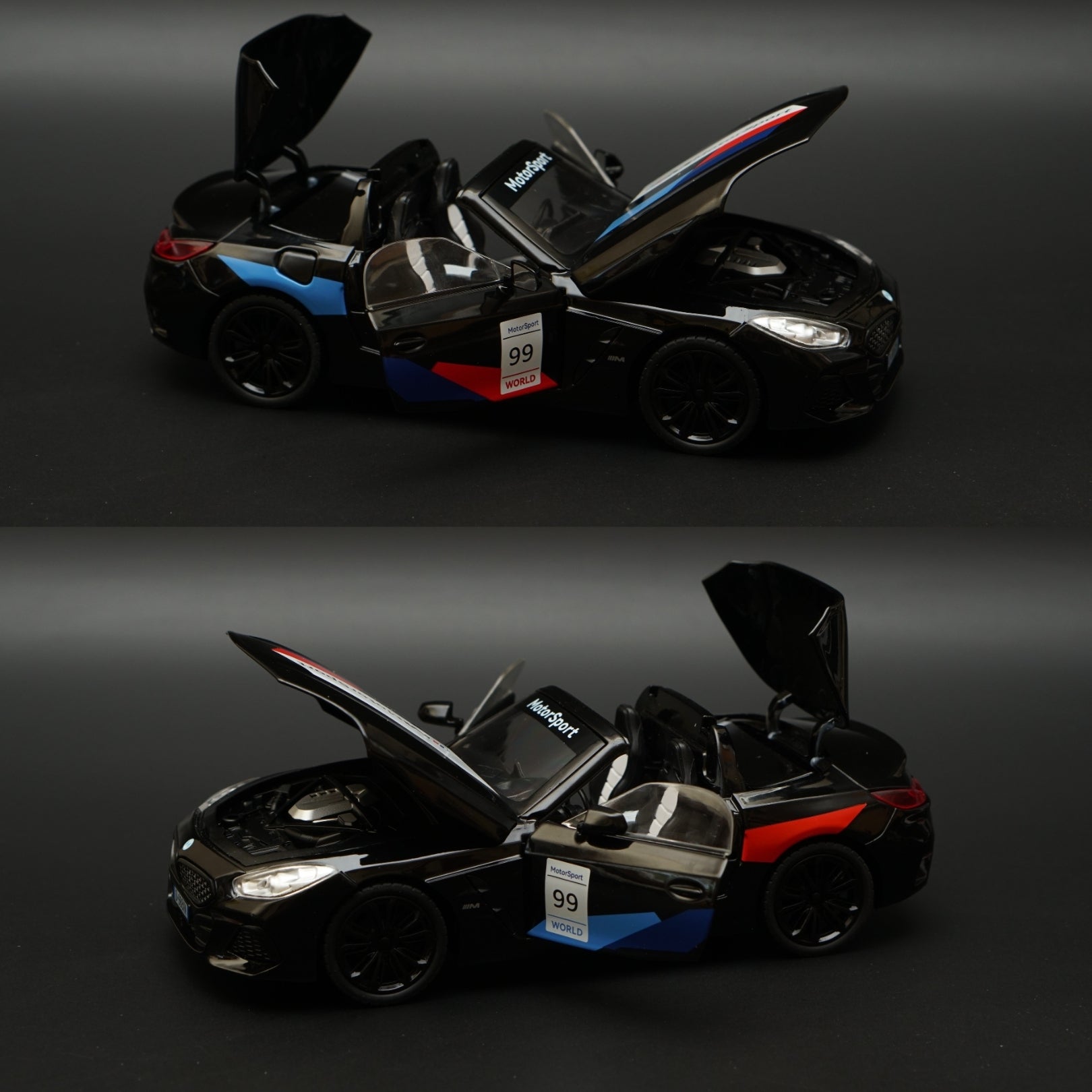 1:24 BMW Z4 Premium Quality Diecast Black -  Kunju Vandi  