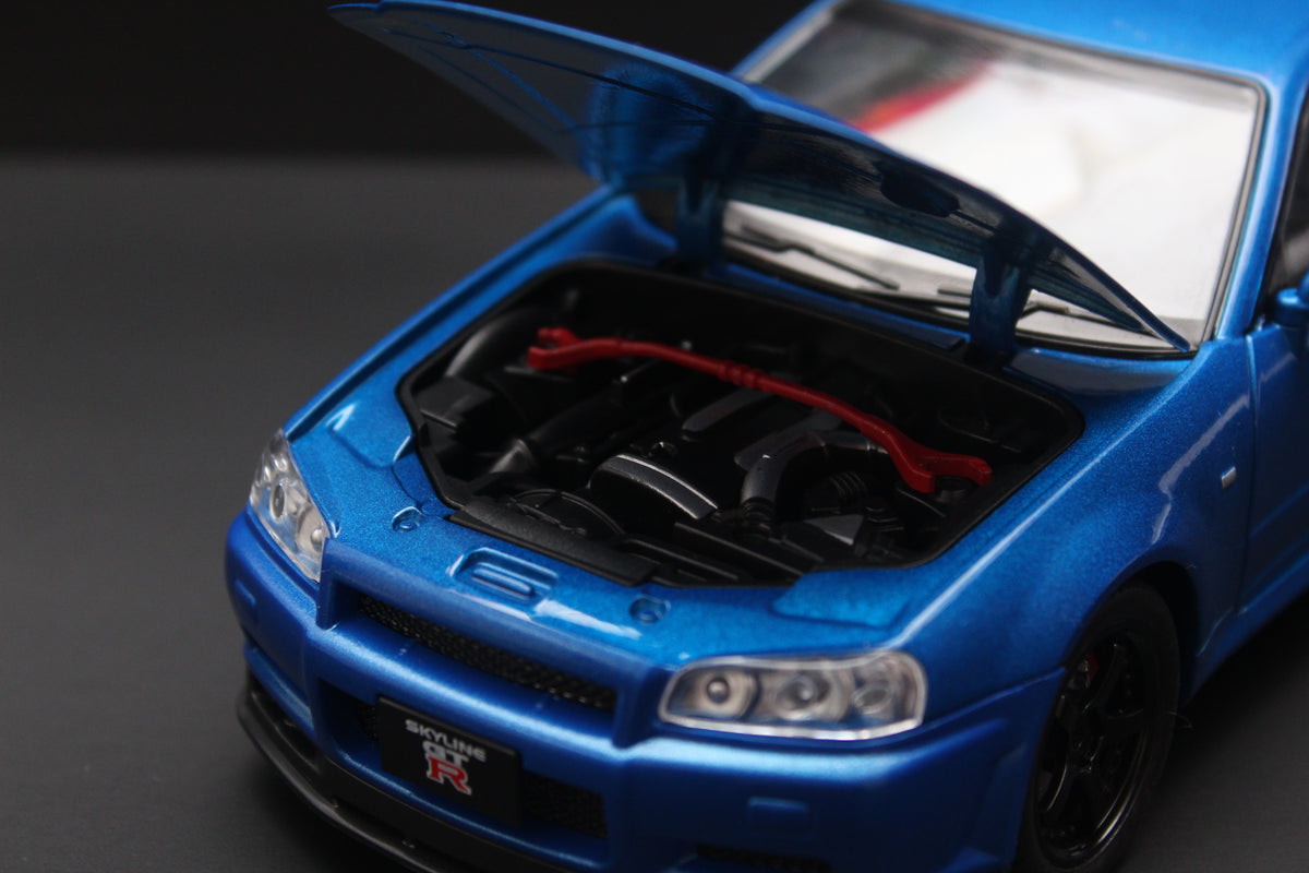 1:24 Gtr R34 High Quality Diecast (Blue) -  Kunju Vandi