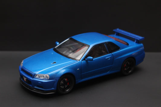 1:24 Gtr R34 High Quality Diecast (Blue) -  Kunju Vandi