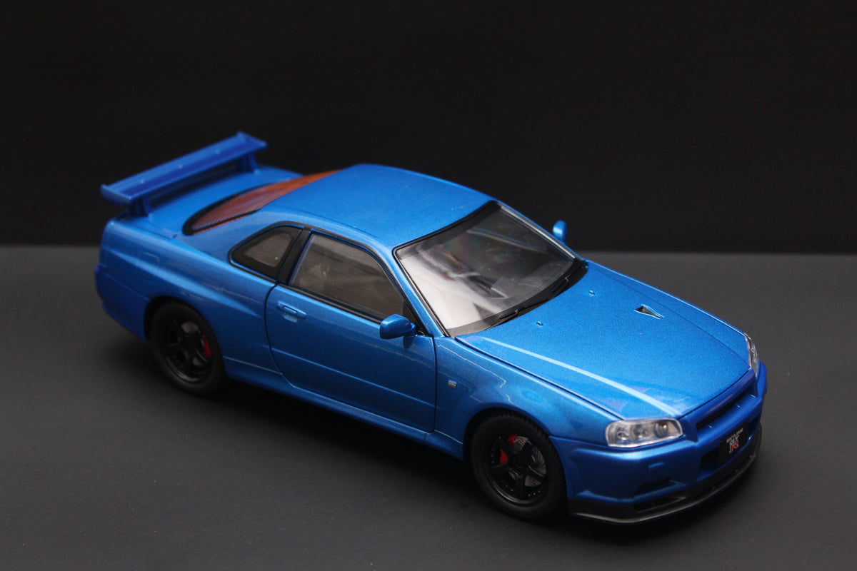1:24 Gtr R34 High Quality Diecast (Blue) -  Kunju Vandi