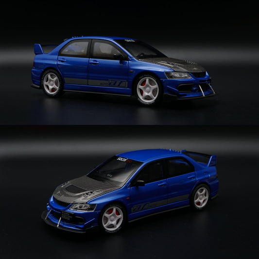1:24 Lancer Evolution Diecast | Blue JDM Rally Livery | Collector's Model -  Kunju Vandi