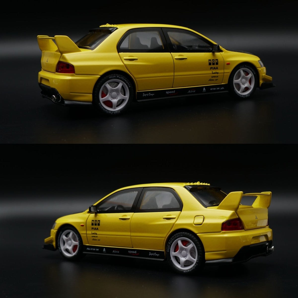 1:24 Lancer Evolution Diecast | Yellow JDM Rally Livery | Collector's Model -  Kunju Vandi